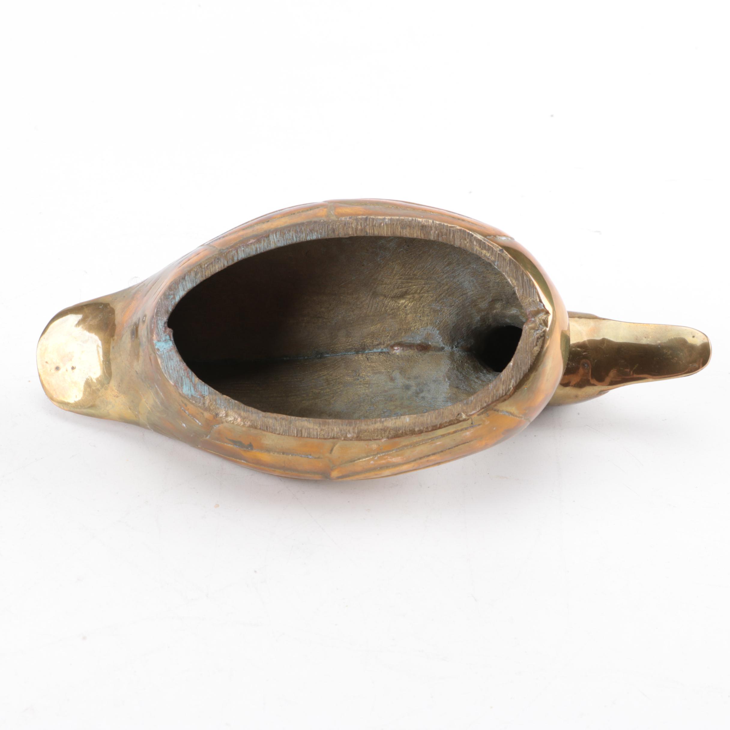 Collection of Brass Duck and Swan Décor Items