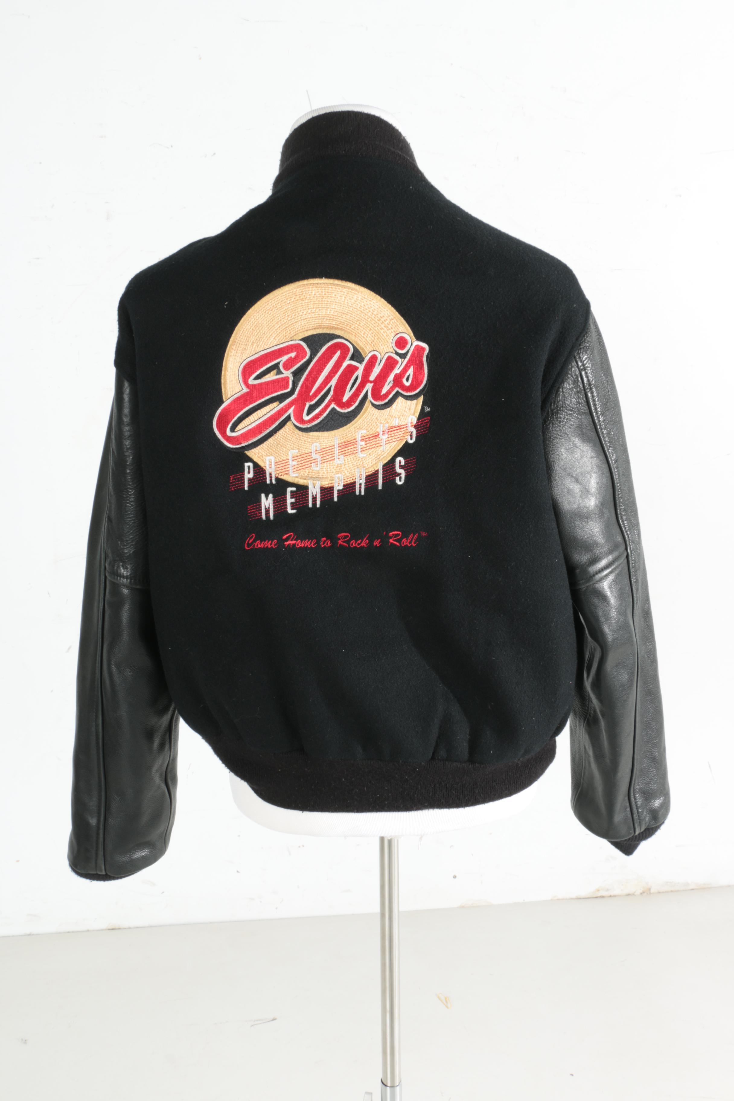 Hard Rock Cafe "Beale St." and "Elvis Presley's Memphis" Letterman Style Jacket