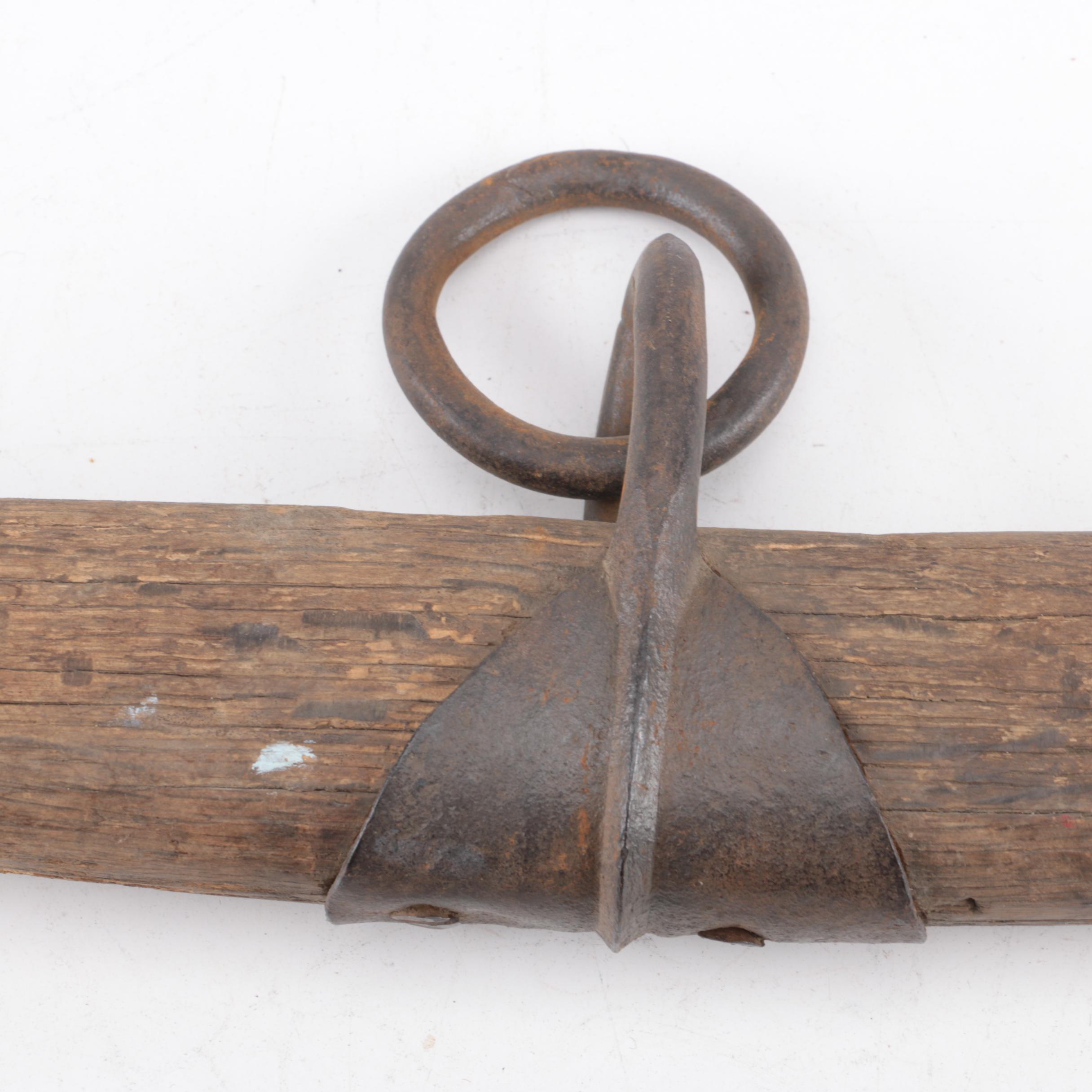 Vintage Wood and Metal Single Tree Yokes