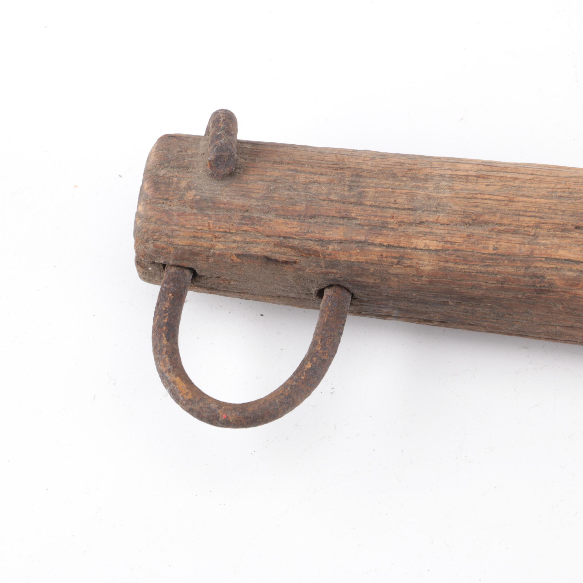 Vintage Wood and Metal Single Tree Yokes