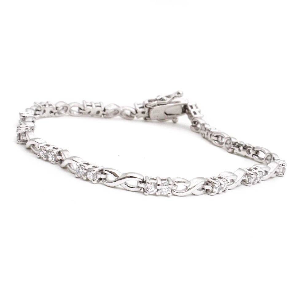 Sterling Silver Cubic Zirconia Tennis Bracelet