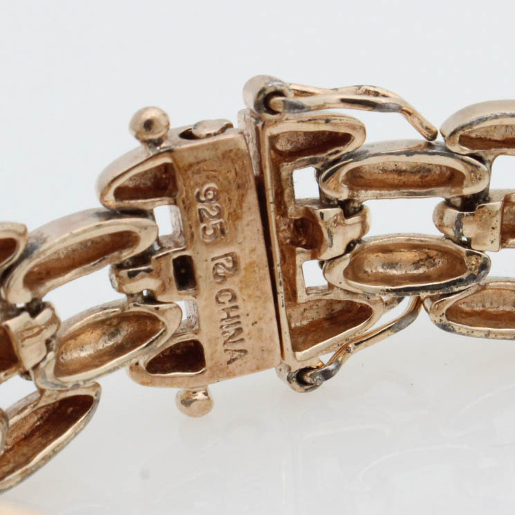 Gold Plated Sterling Silver Diamond Bracelet