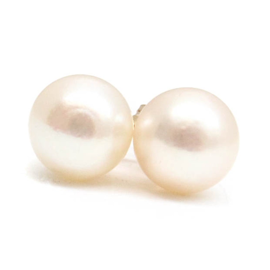 14K Yellow Gold Cultured Pearl Earrings