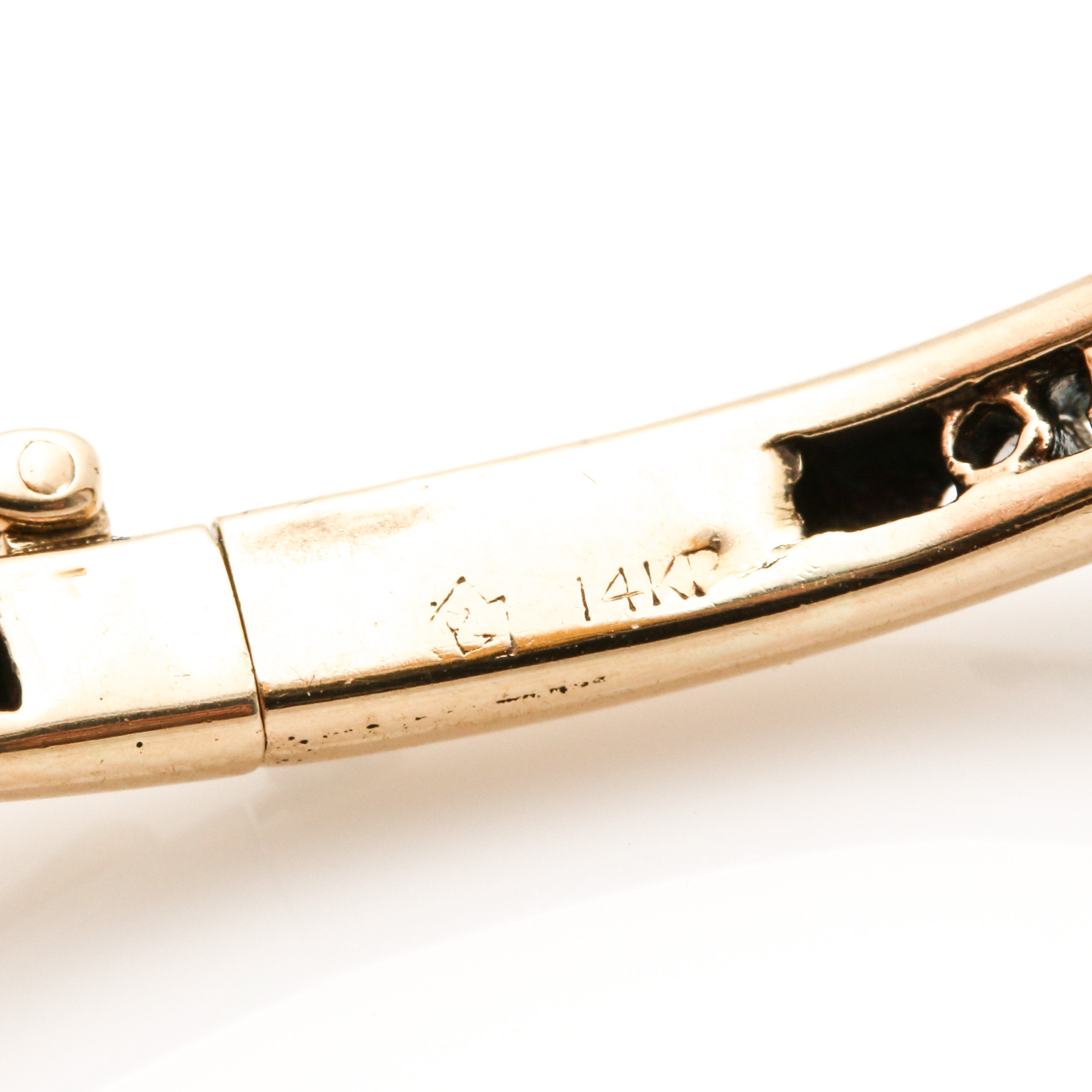 14K Yellow Gold Diamond Bangle Bracelet