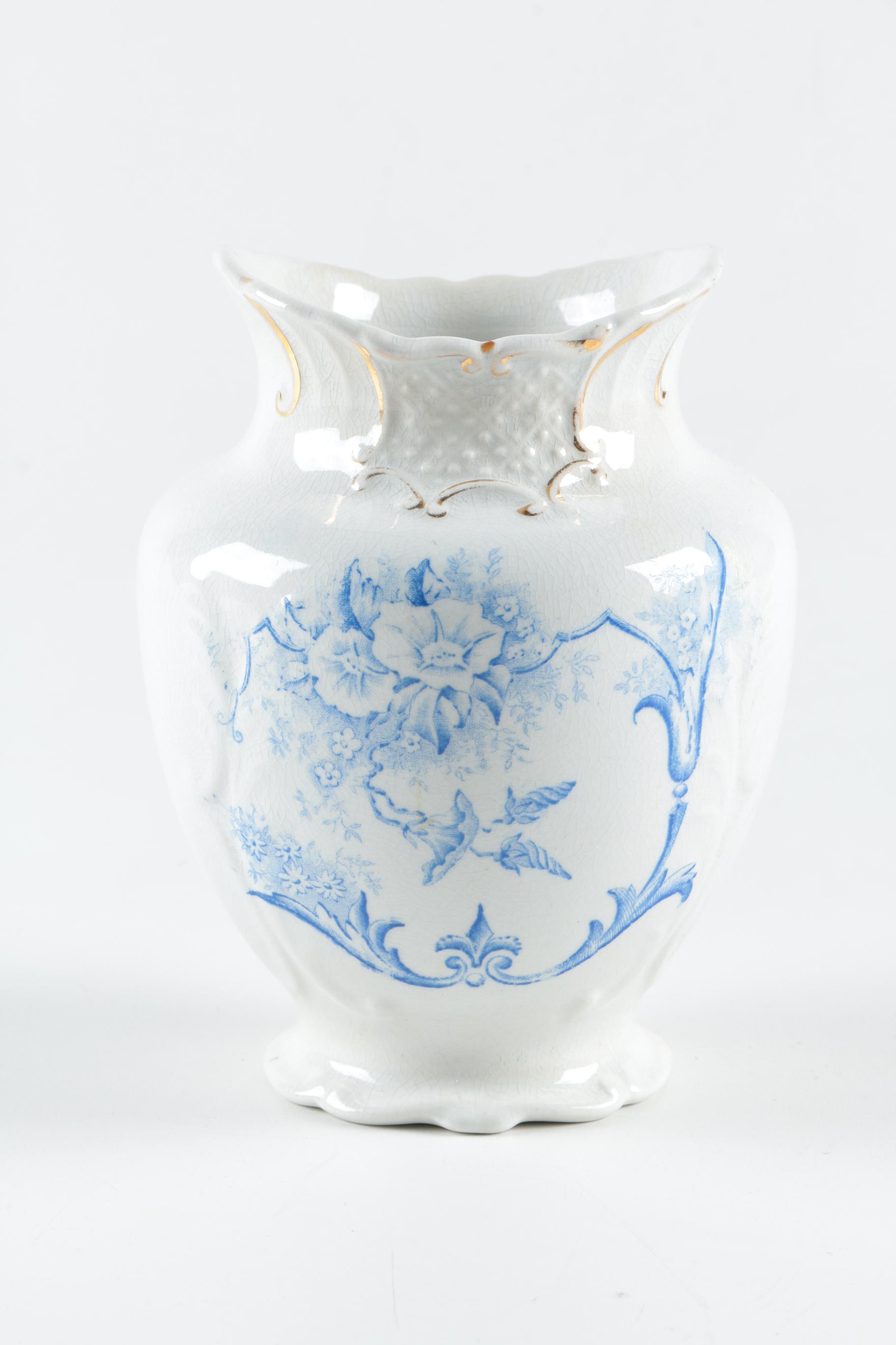 Alba China Pitcher, Vase, and Bowl