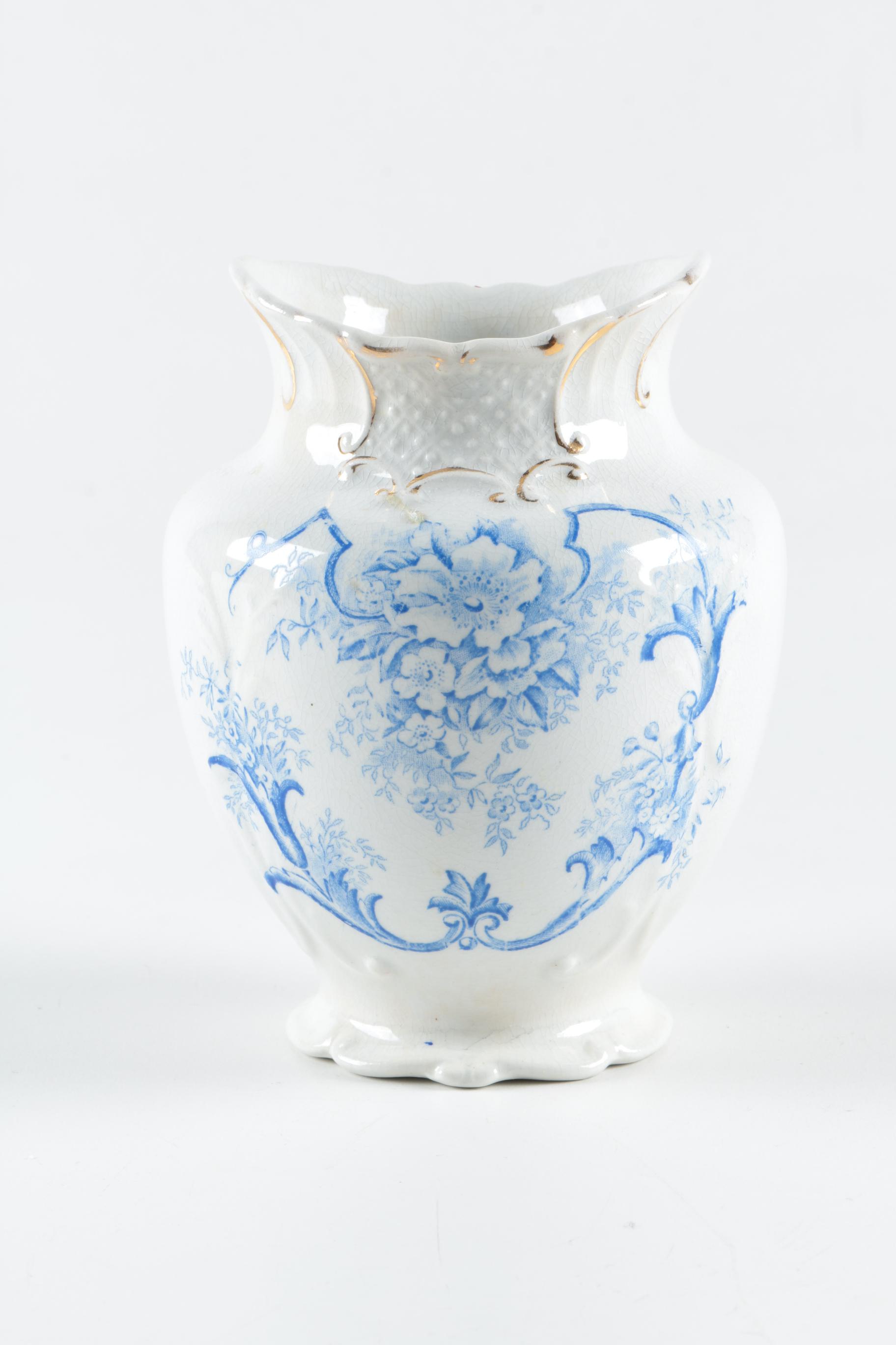 Alba China Pitcher, Vase, and Bowl