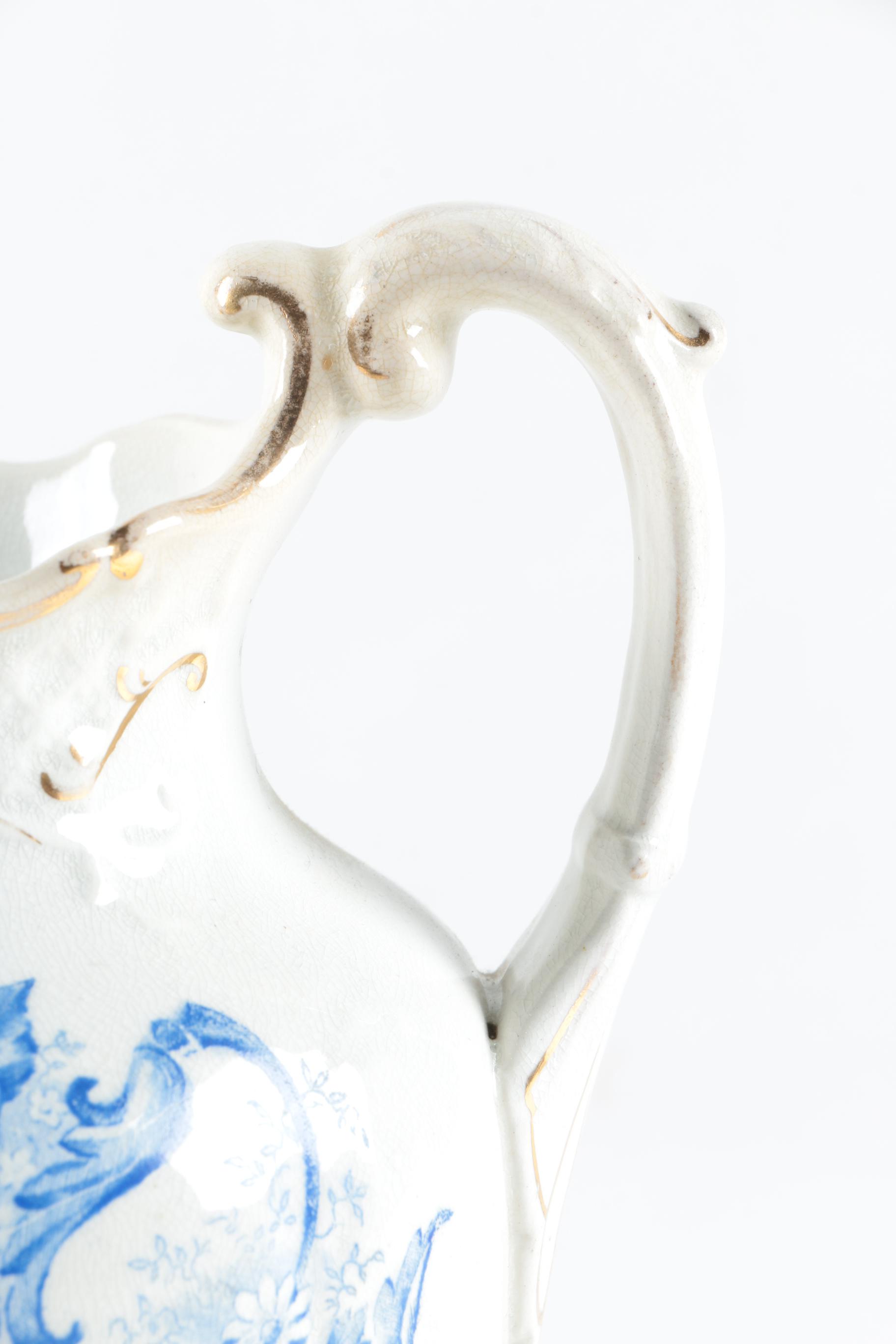 Alba China Pitcher, Vase, and Bowl