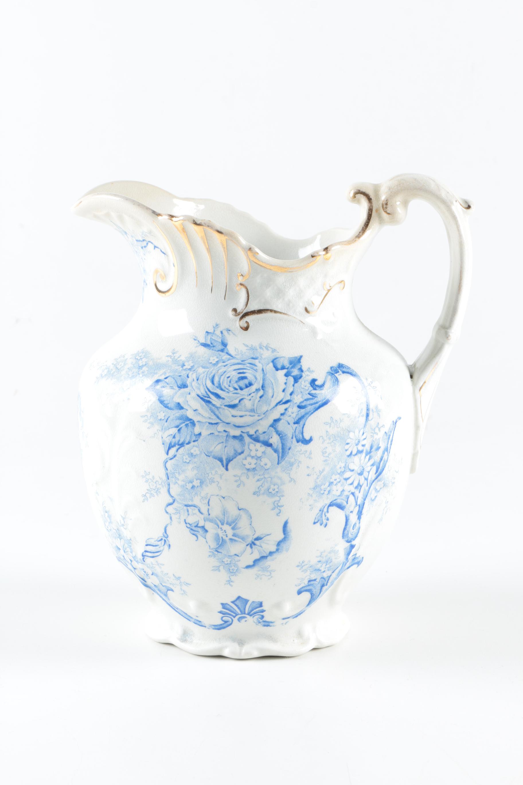 Alba China Pitcher, Vase, and Bowl