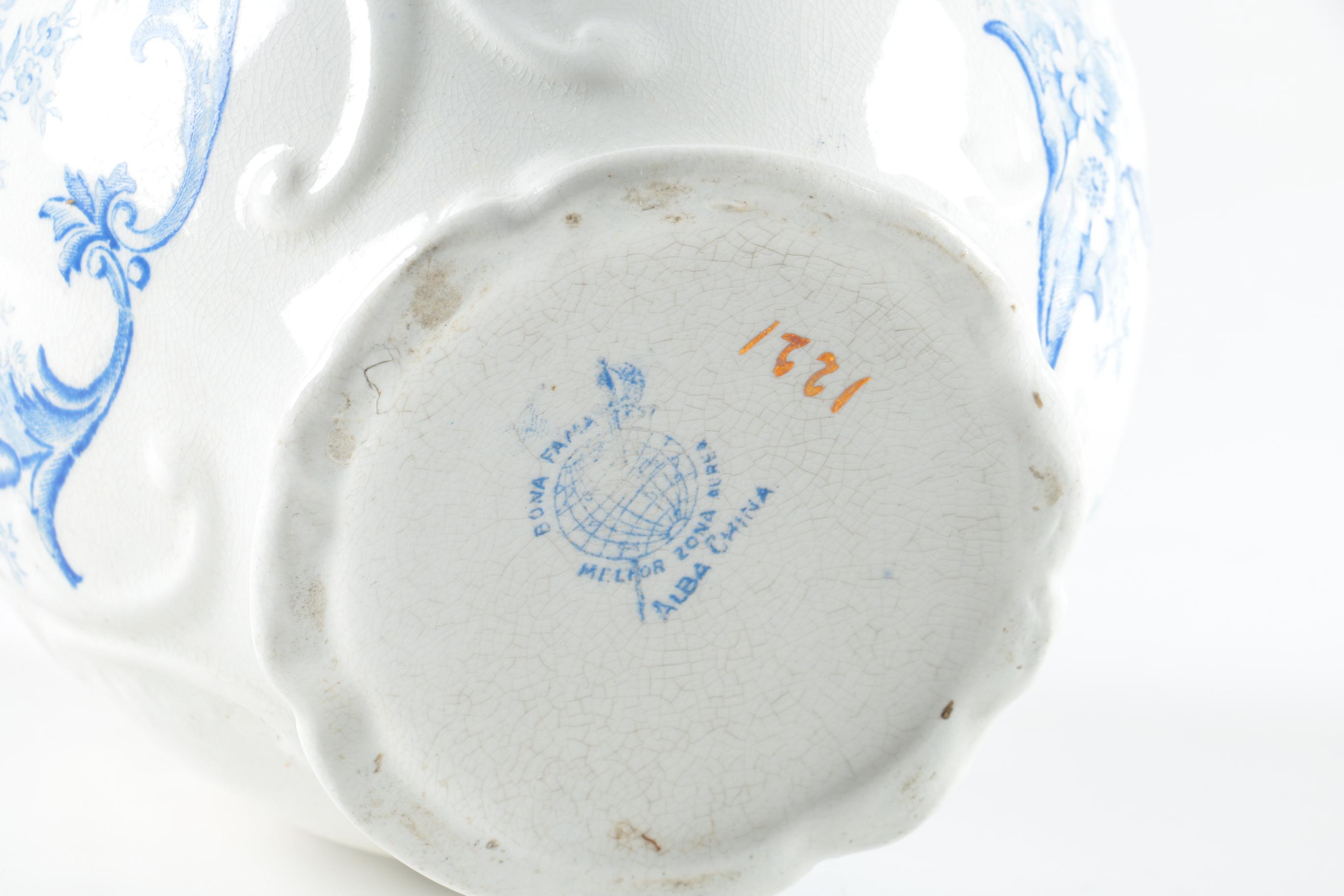 Alba China Pitcher, Vase, and Bowl