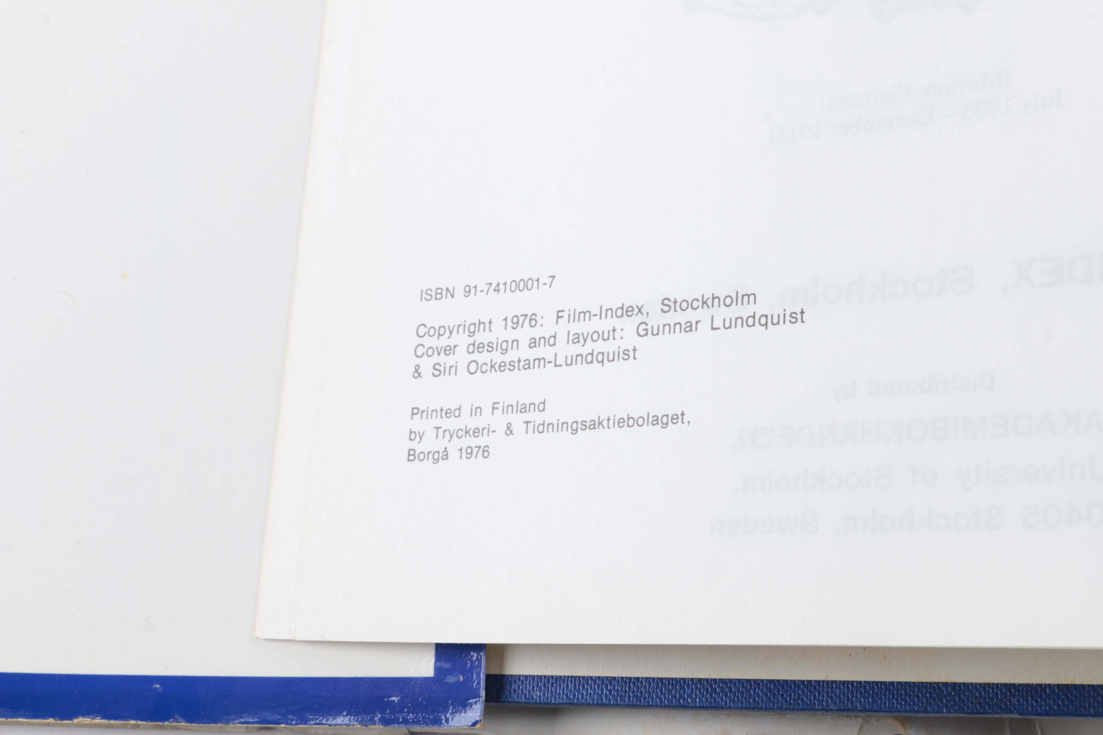 "American Film Index 1908–1915" and "The Illustrated Who's Who of the Cinema"