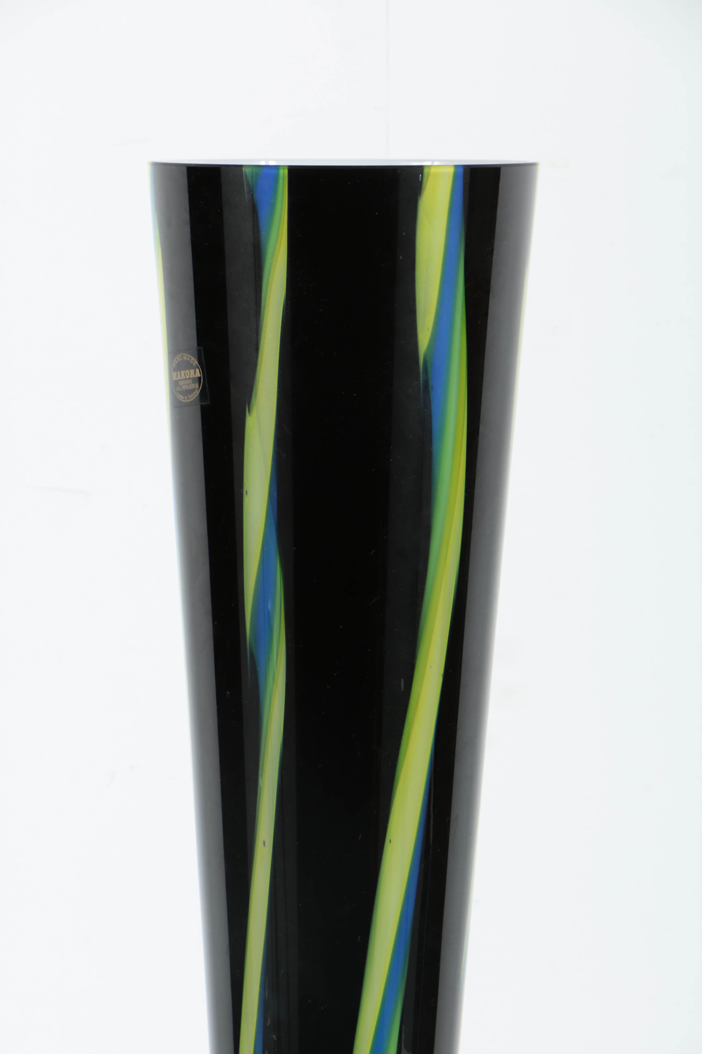 Makora Poland Art Glass Floor Vase