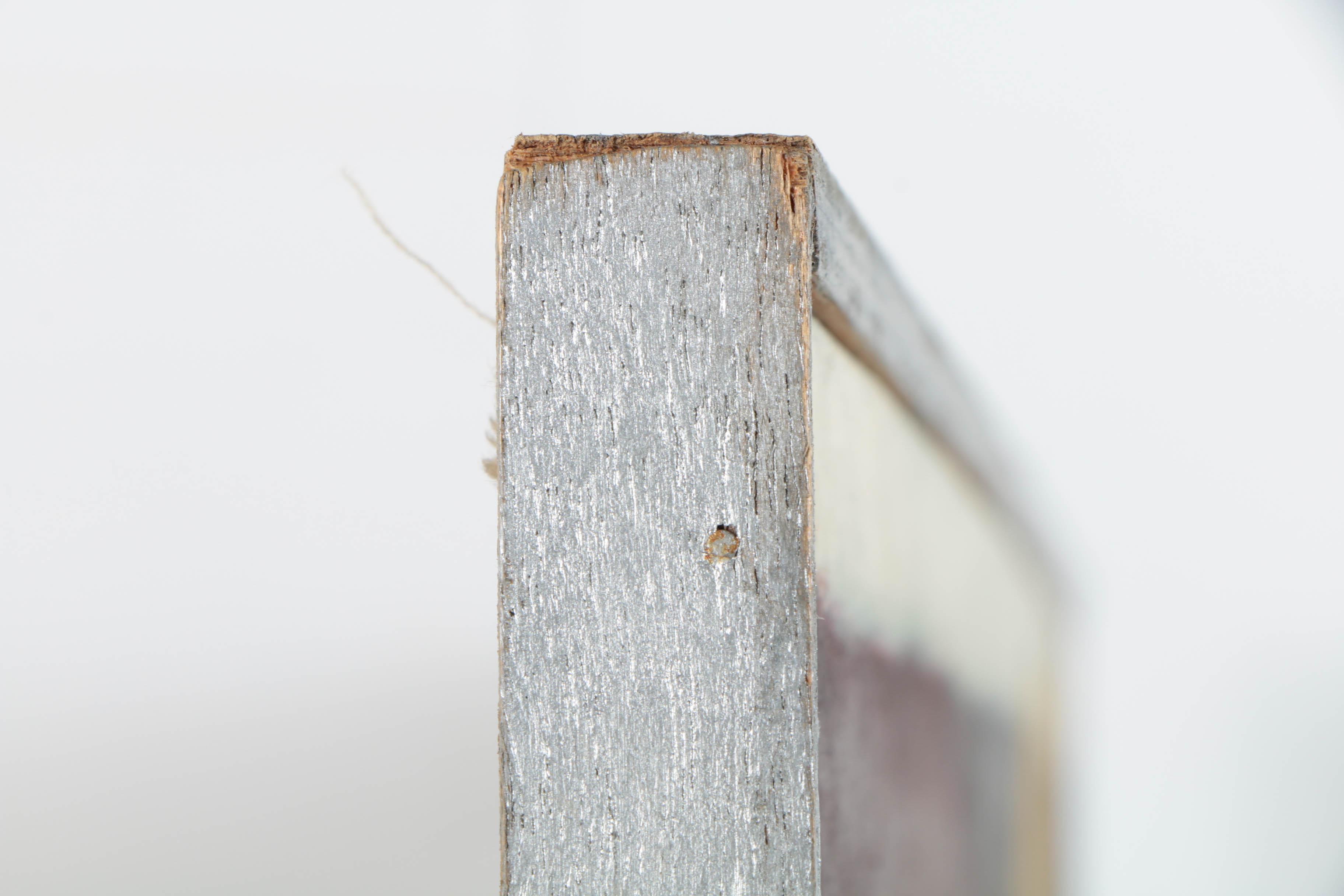 Modernist Style Oil Painting on Board of Nude Woman