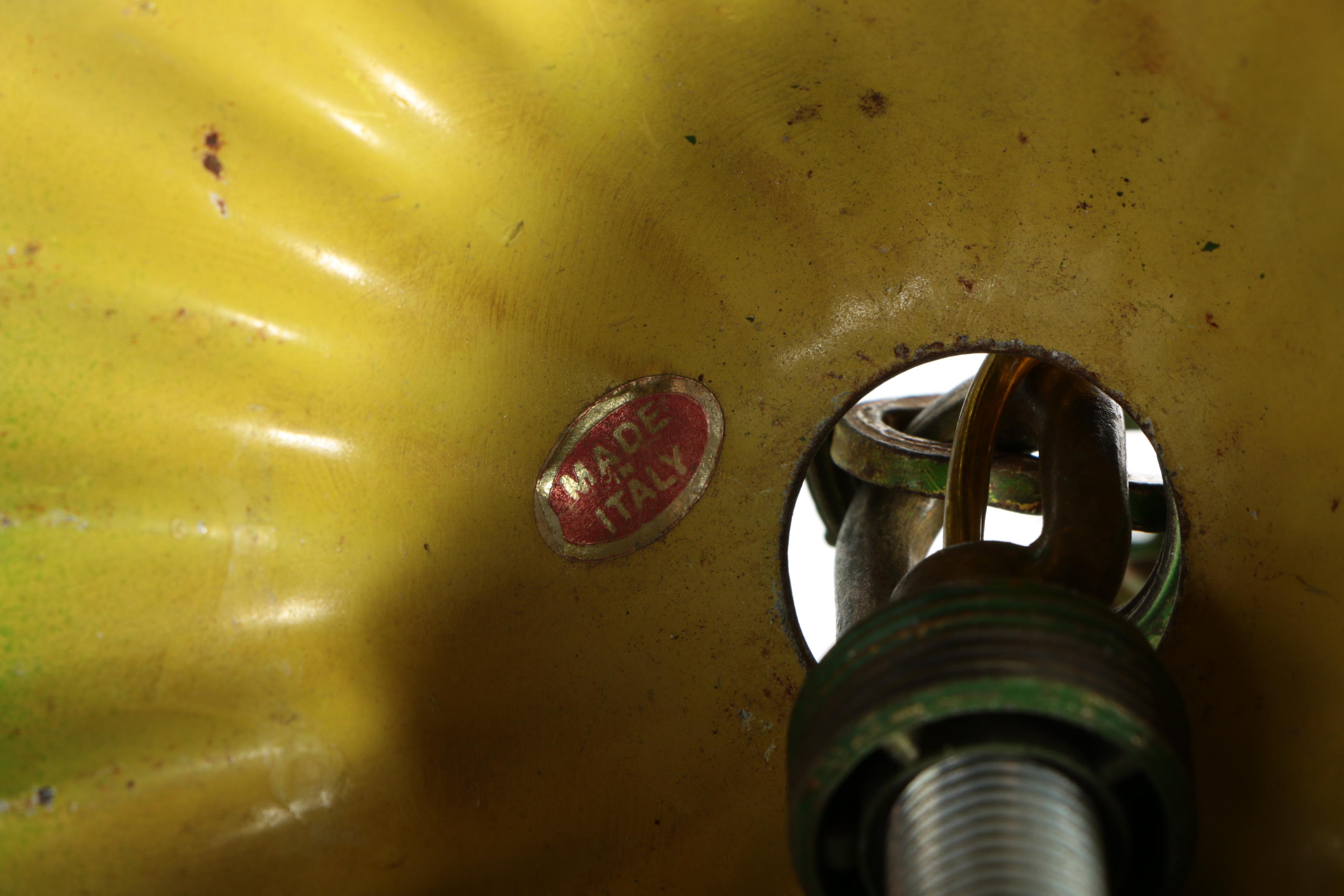 Italian Tole Painted Metal Floral Chandelier