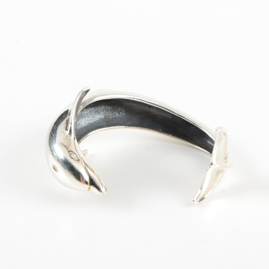 Kabana Sterling Silver Dolphin Cuff