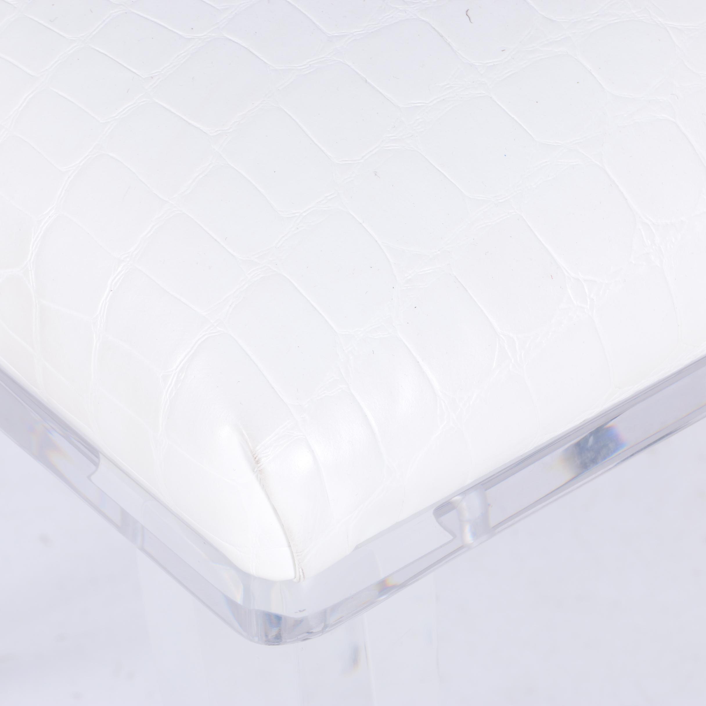 Contemporary Style Acrylic Side Chair With One-Inch Thick Acrylic Frame