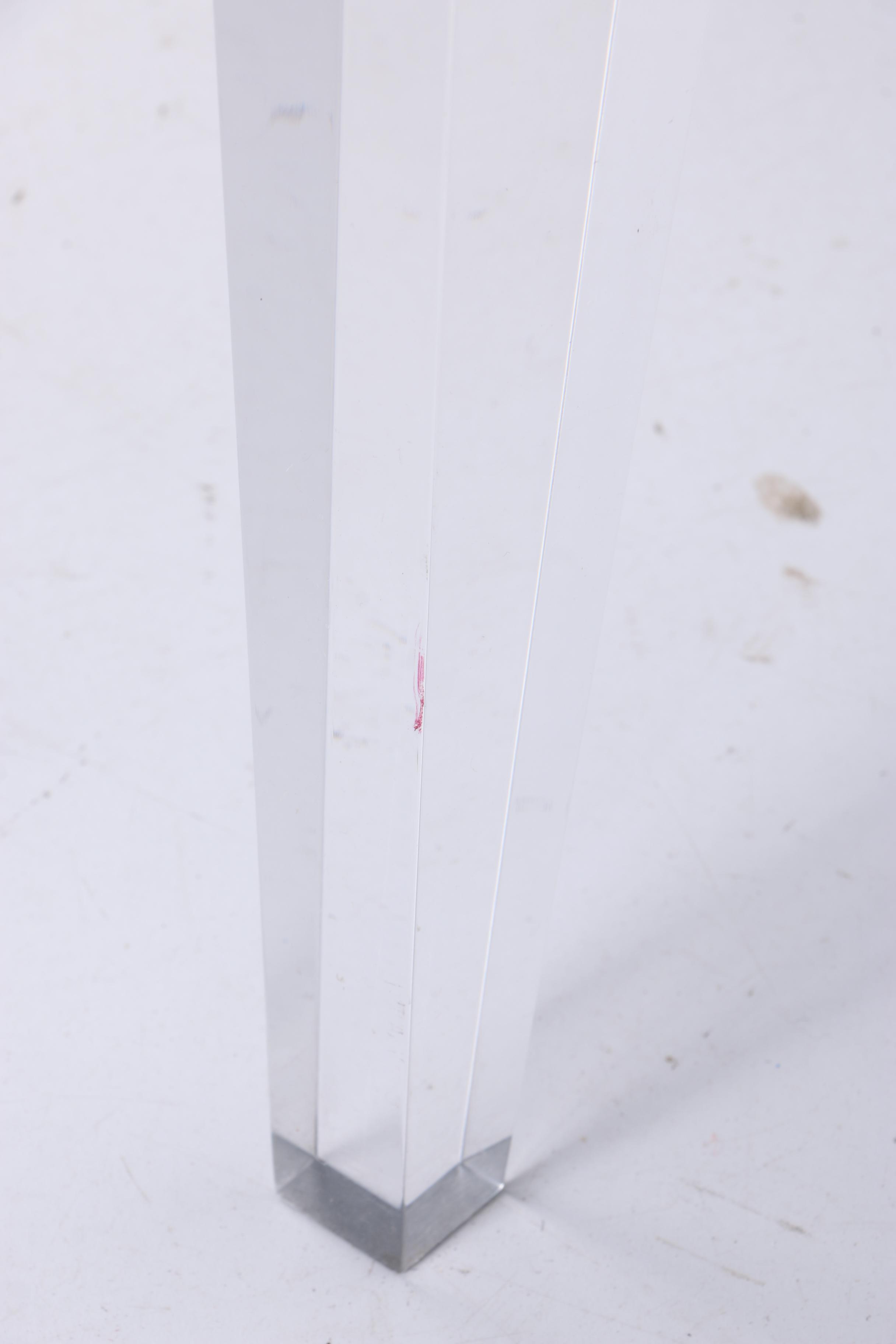 Contemporary Style Acrylic Side Chair With One-Inch Thick Acrylic Frame