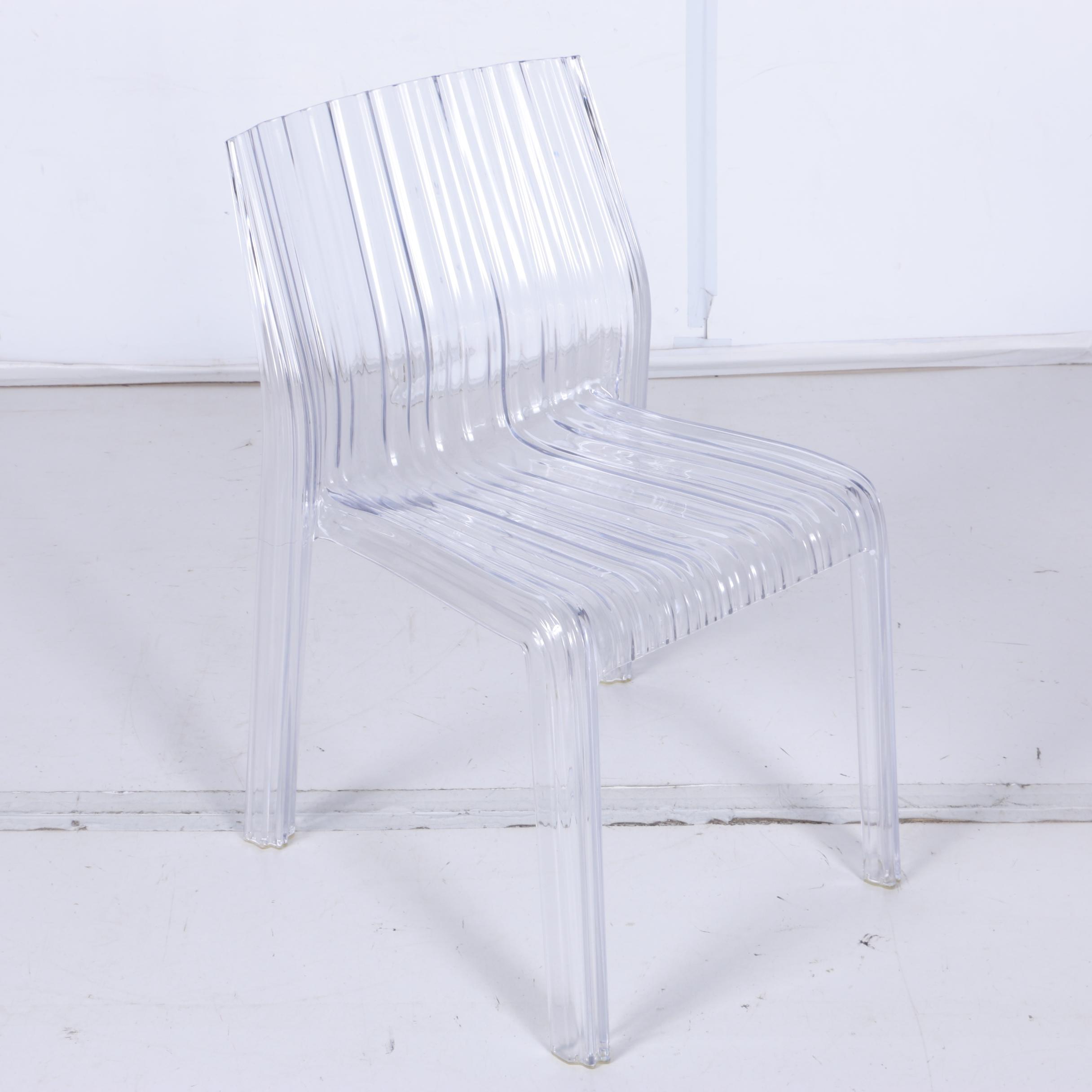 Four Acrylic “Frilly” Chairs from Kartell Designed by Patricia Urquiola