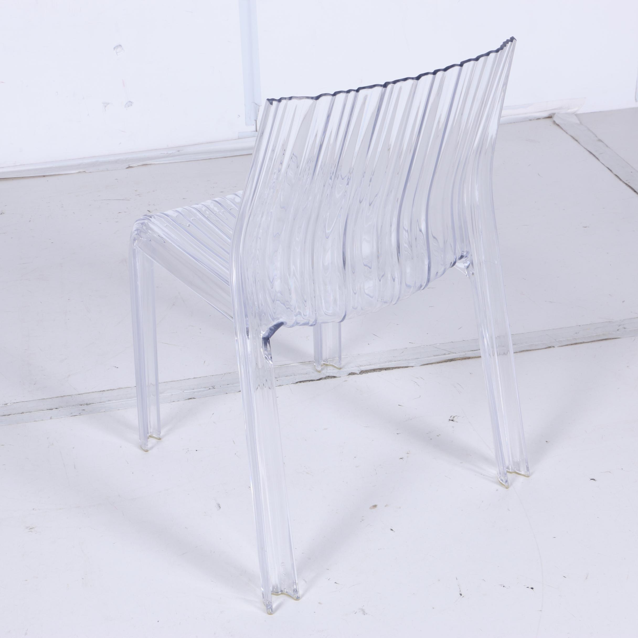 Four Acrylic “Frilly” Chairs from Kartell Designed by Patricia Urquiola
