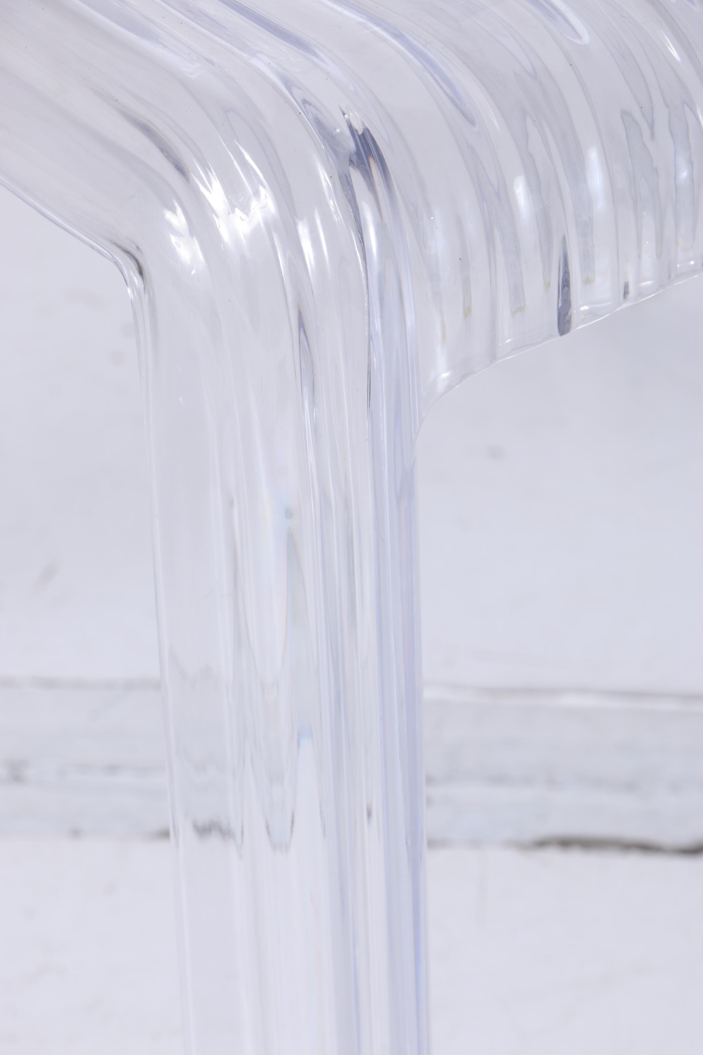 Four Acrylic “Frilly” Chairs from Kartell Designed by Patricia Urquiola