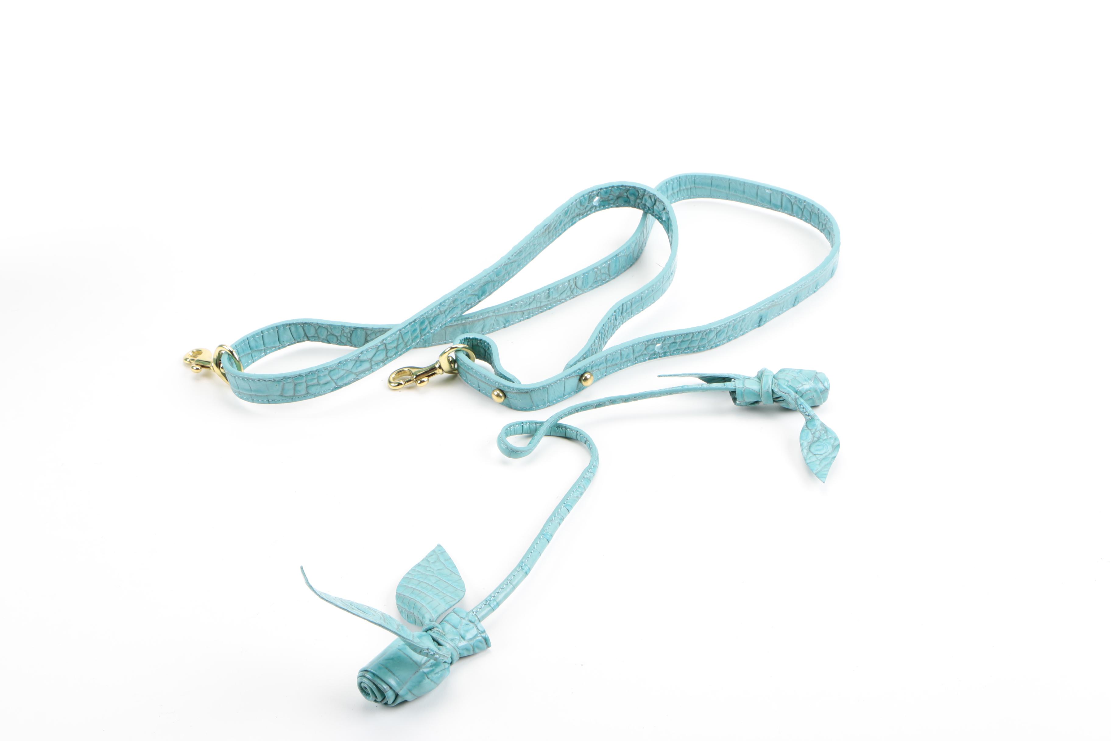 Brahmin Crocodile Embossed Top Handle Clutch and Wallet