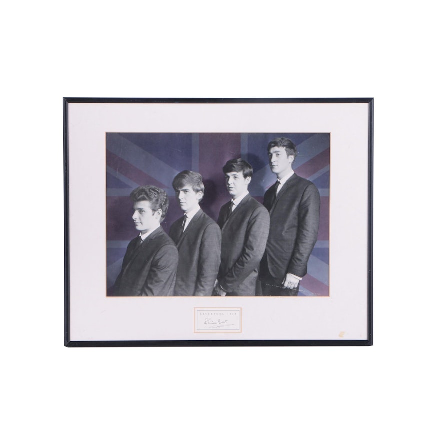 Pete Best Autograph and Offset Lithograph "Liverpool 1962"