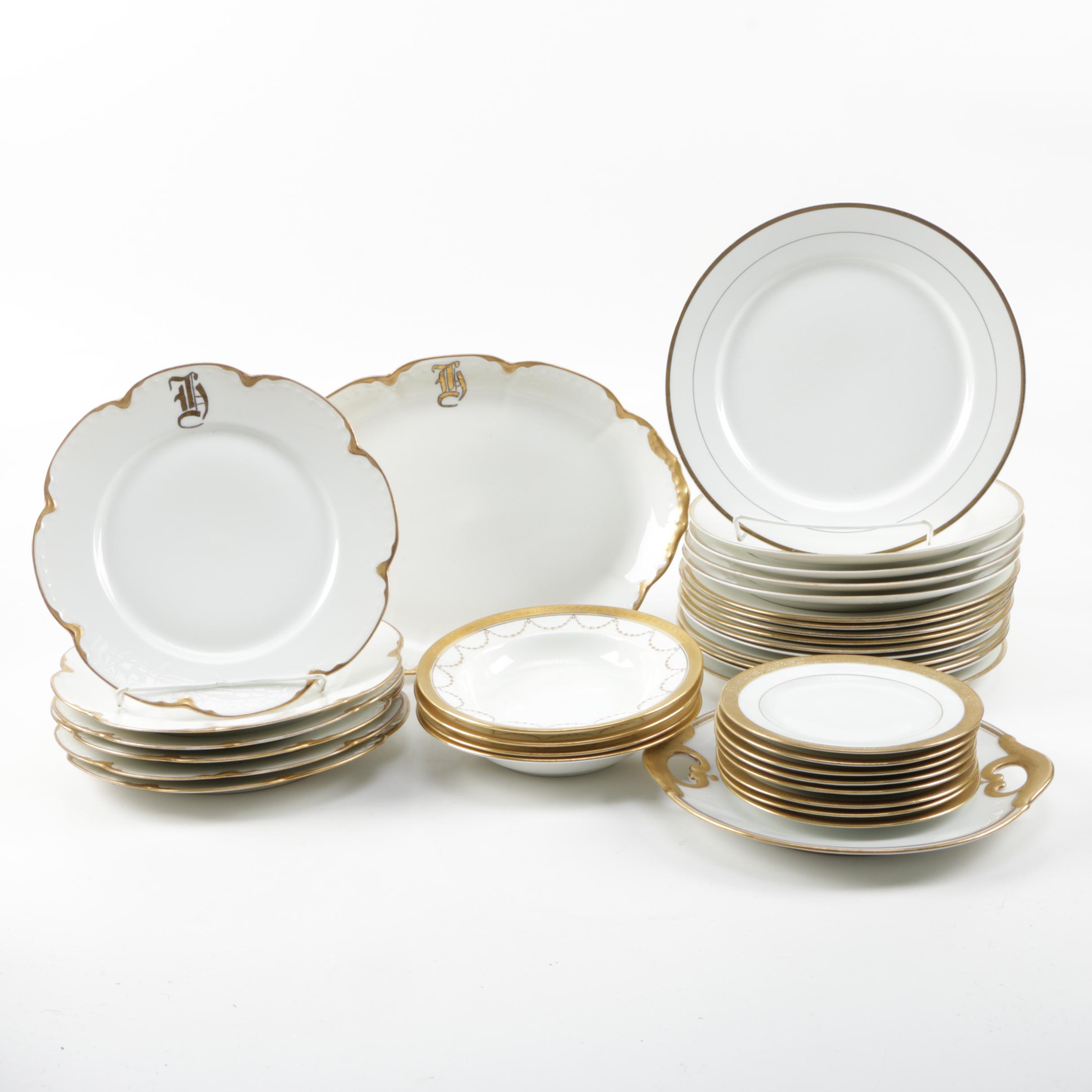 Collection of Gilt Trimmed Tableware