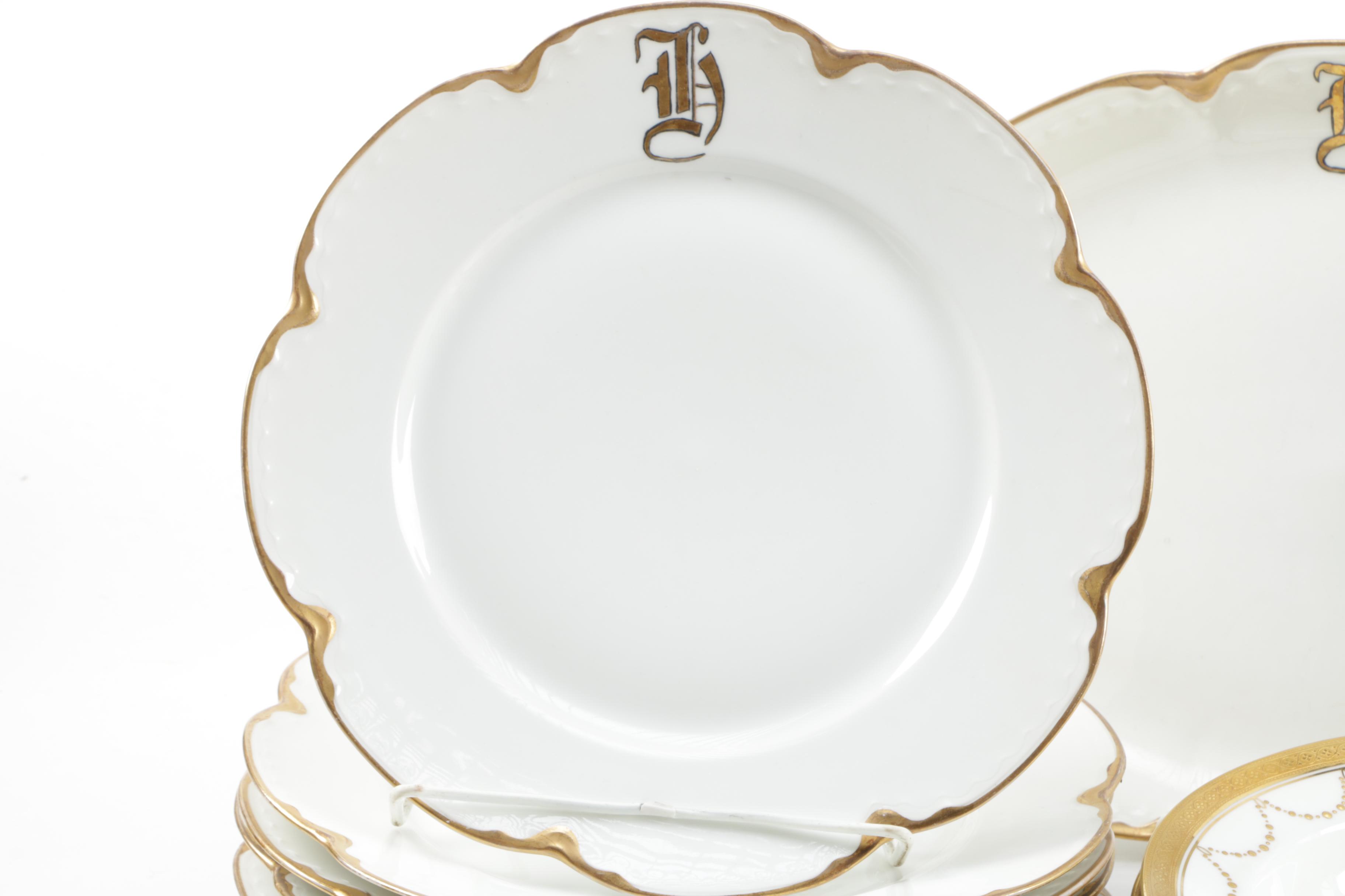 Collection of Gilt Trimmed Tableware