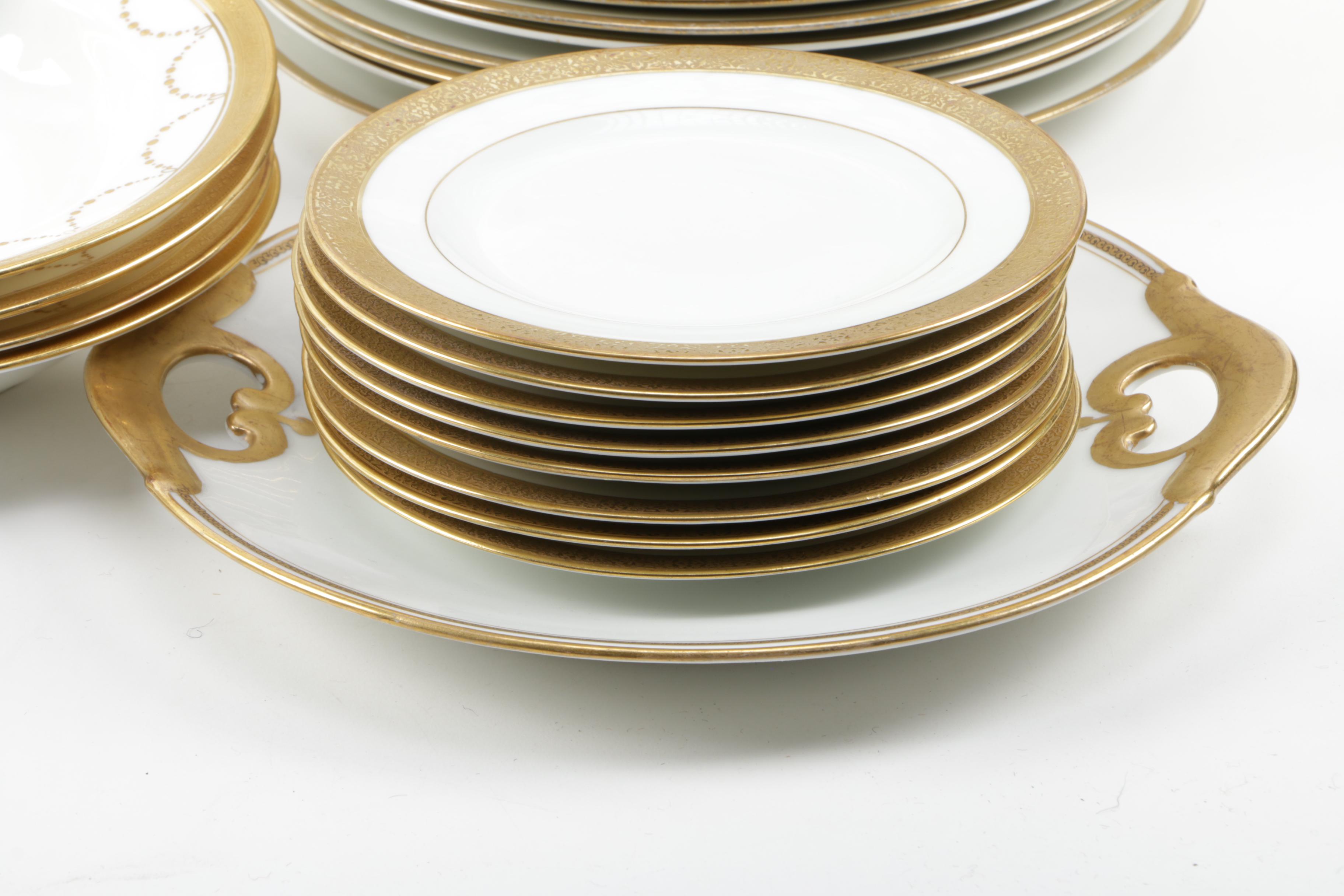Collection of Gilt Trimmed Tableware