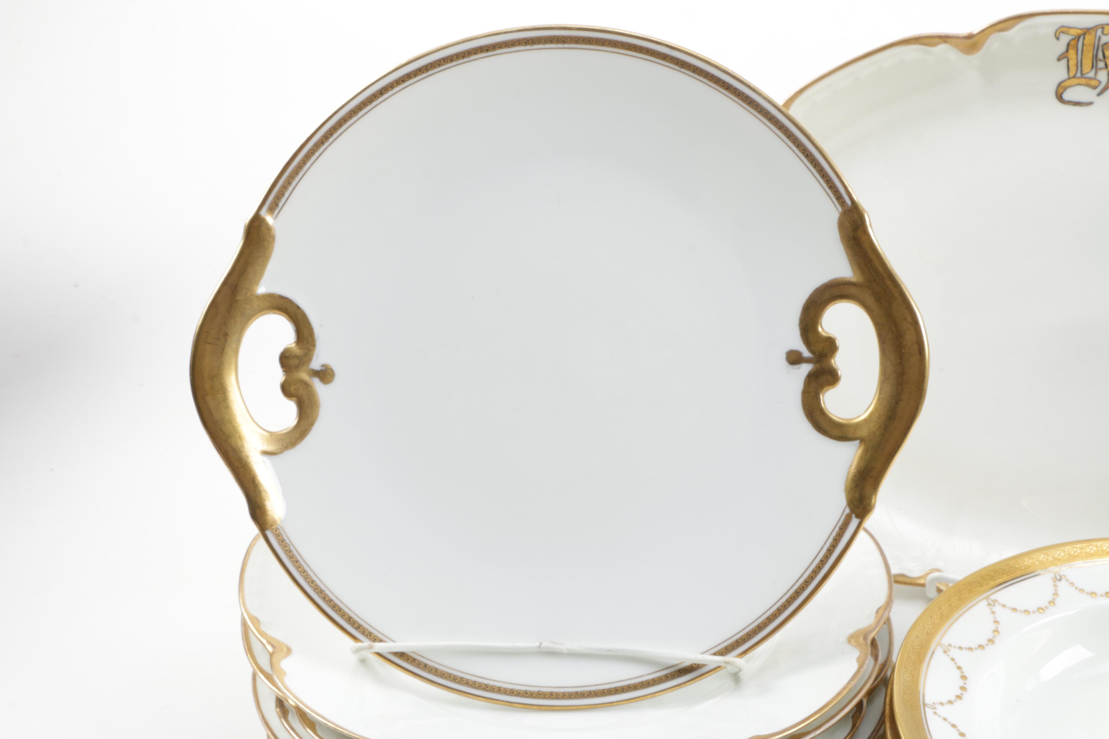 Collection of Gilt Trimmed Tableware
