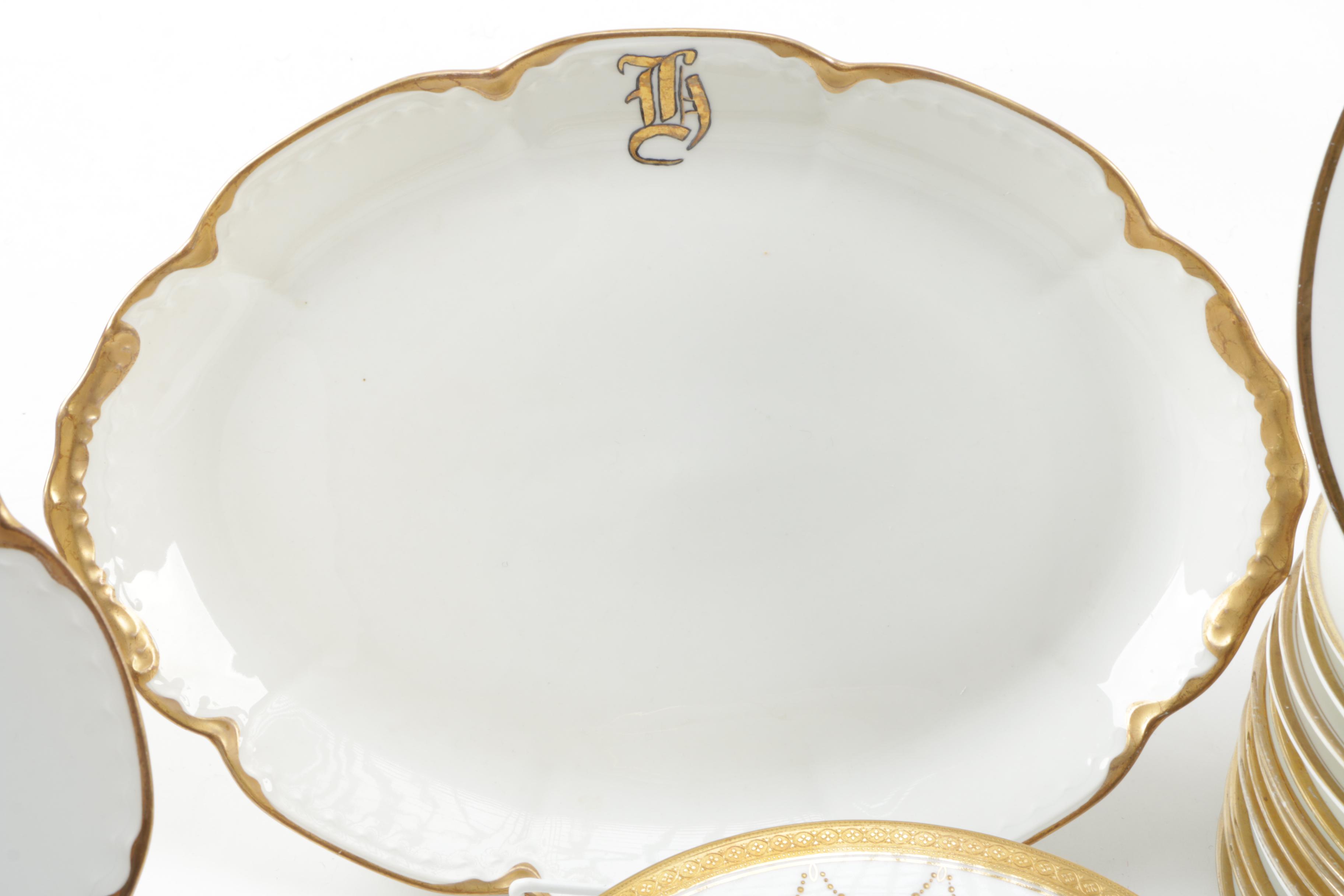 Collection of Gilt Trimmed Tableware