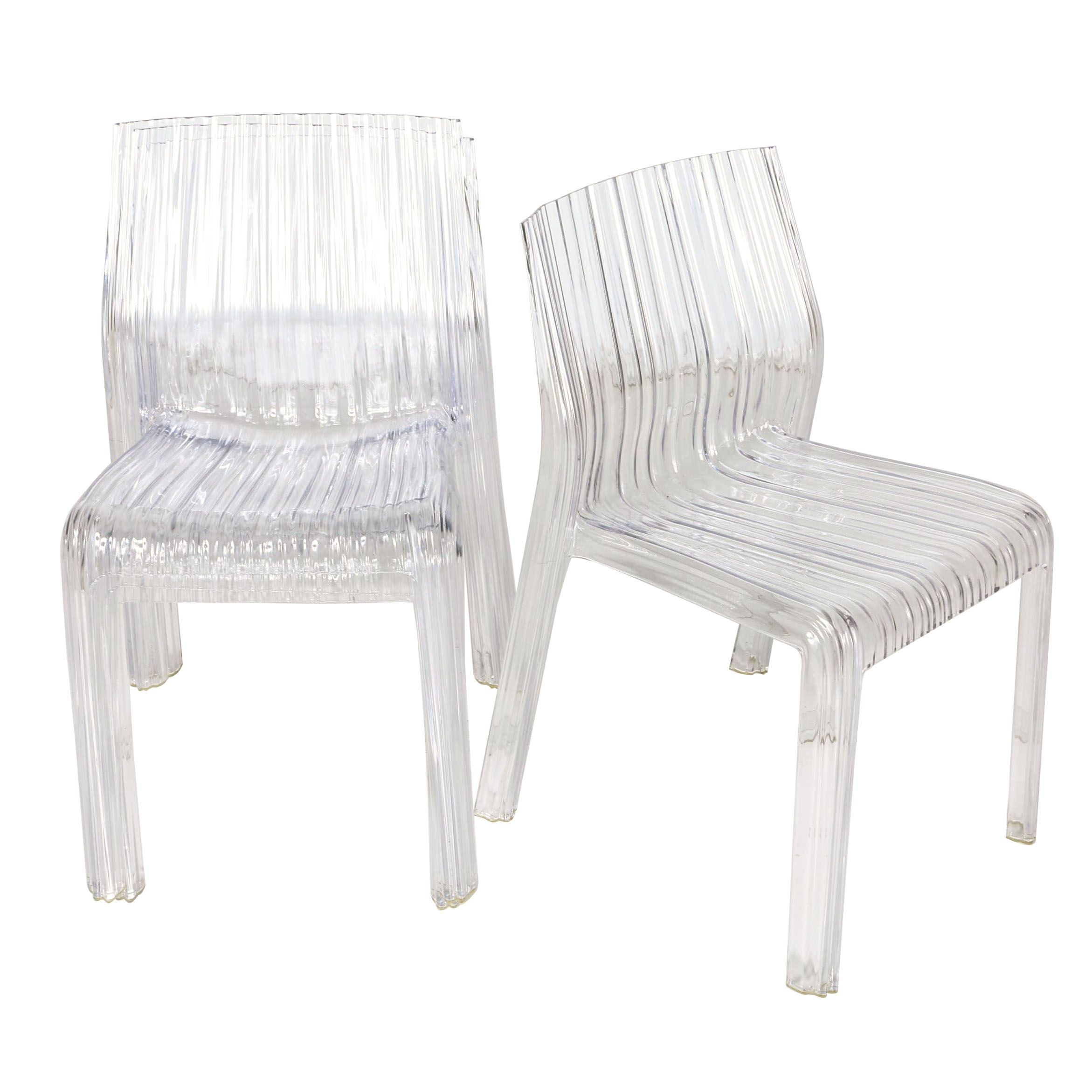 Four Acrylic “Frilly” Chairs from Kartell Designed by Patricia Urquiola