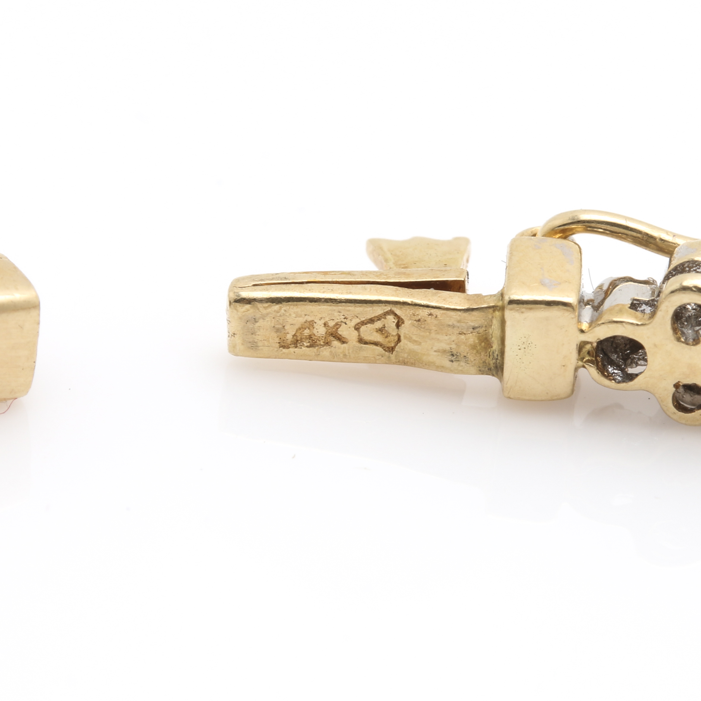 14K Yellow Gold Diamond and Ruby Bracelet