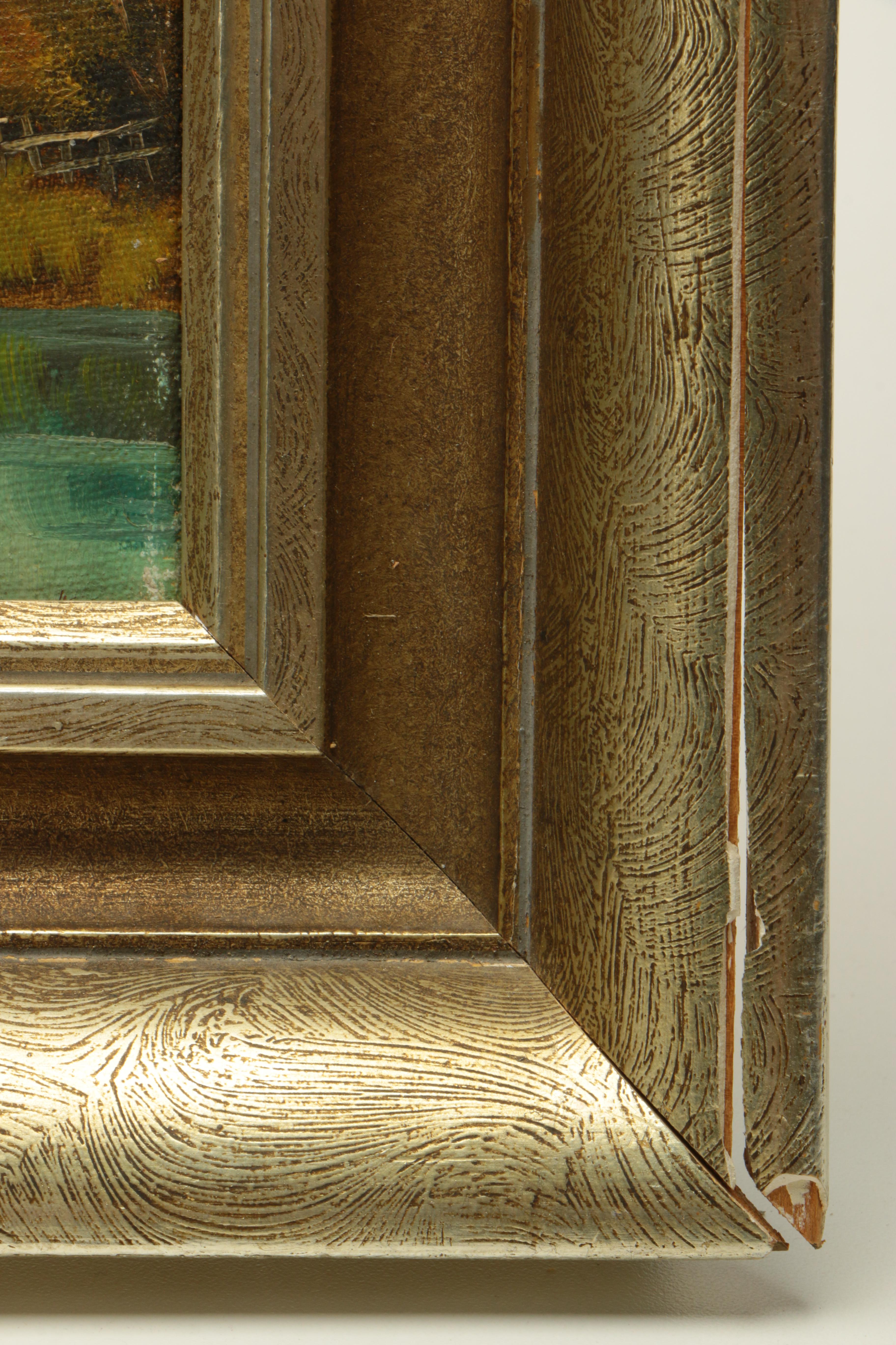 Alois Biebl 1952 Oil Painting on Canvas of Bavarian Alpine Chalet