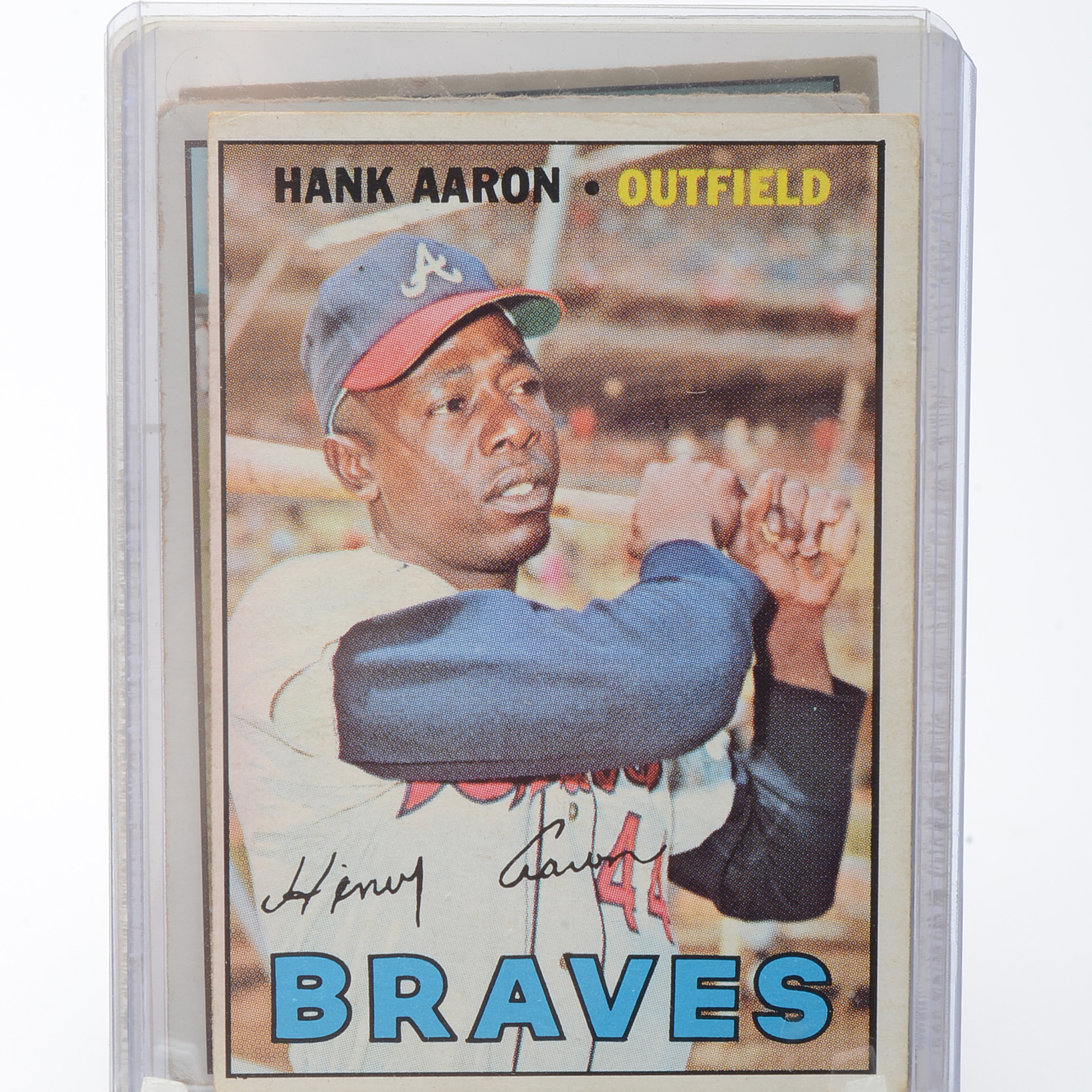 1967 Aaron, Banks, Robinson, and Kaline Topps Baseball Cards