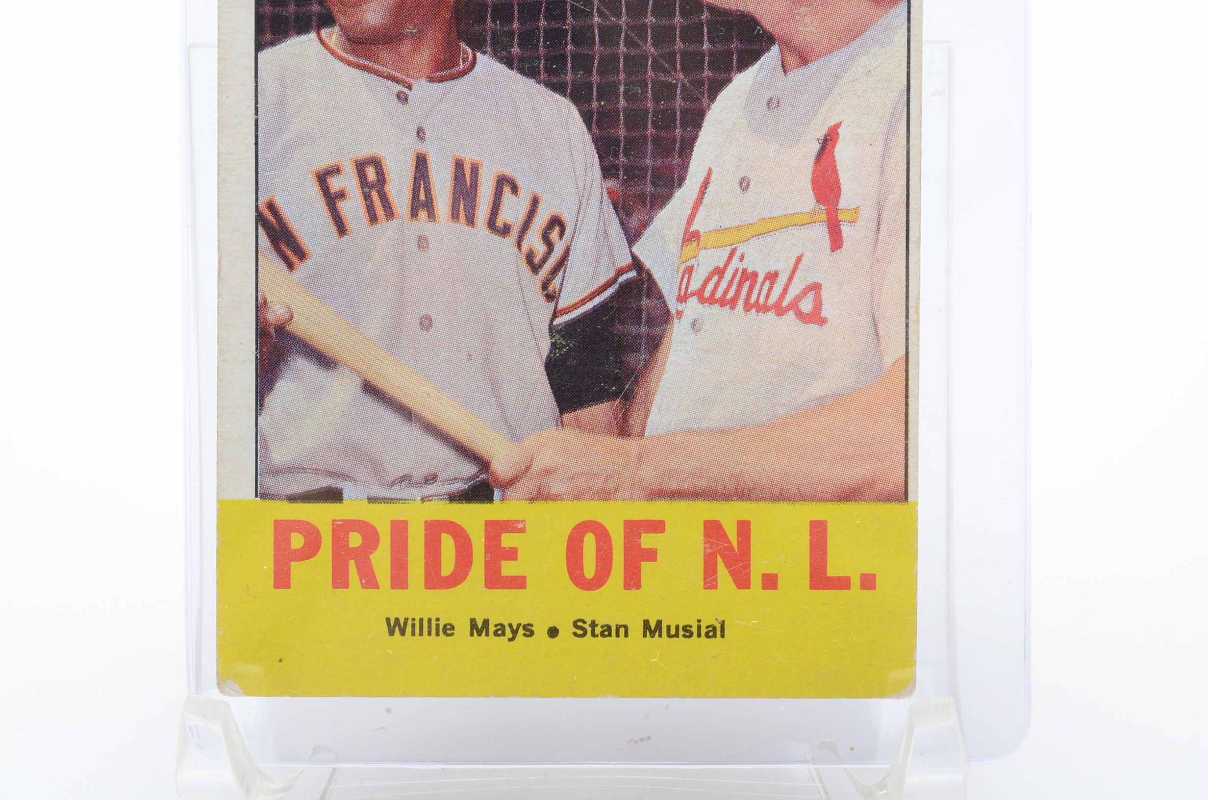 1963 Mays/Musial "Pride Of The N.L." Topps Baseball Card