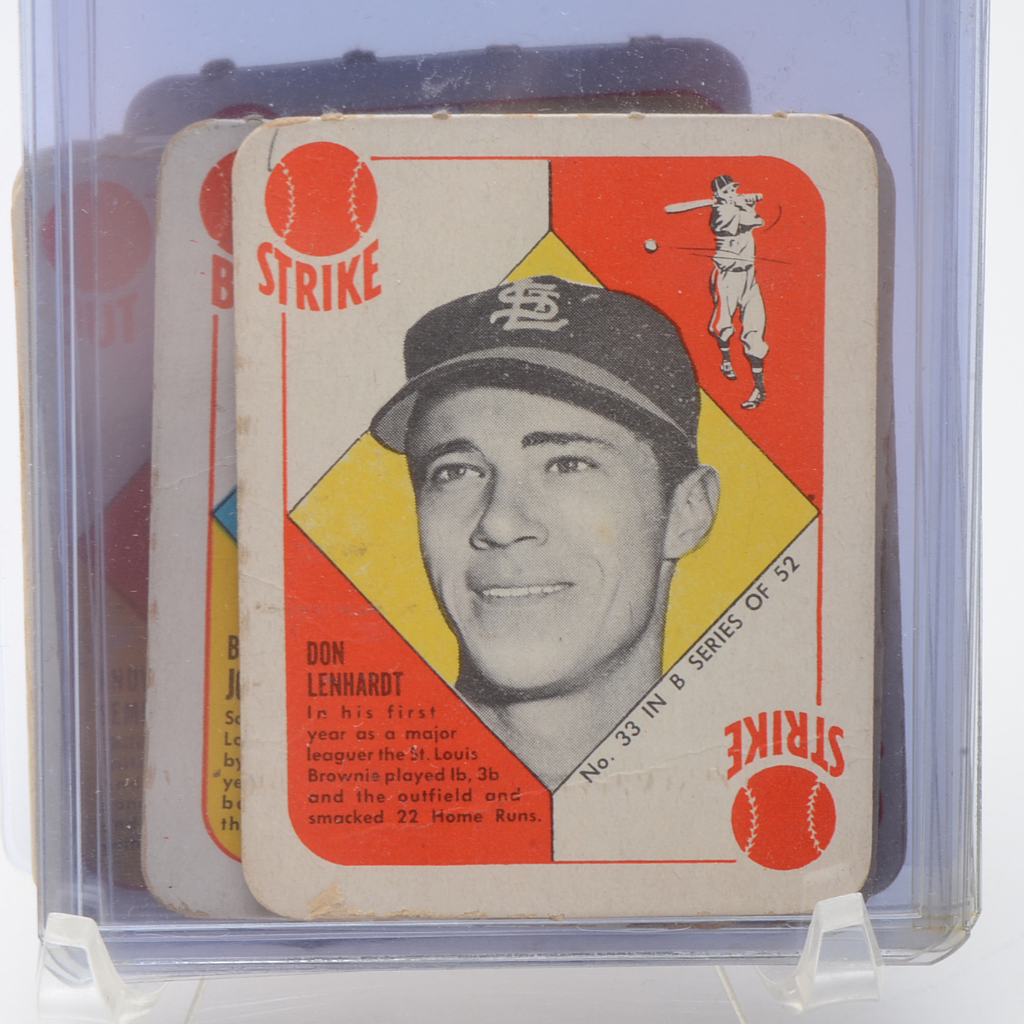 Eleven 1951 NL "Red and Blue Backs" Topps Baseball Cards