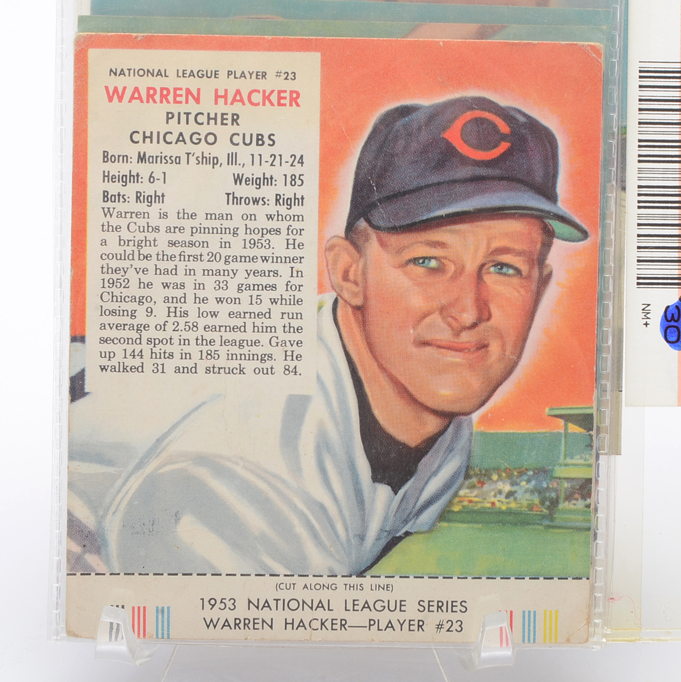 Five 1952-1955 "Red Man" Tobacco Baseball Cards With Tabs