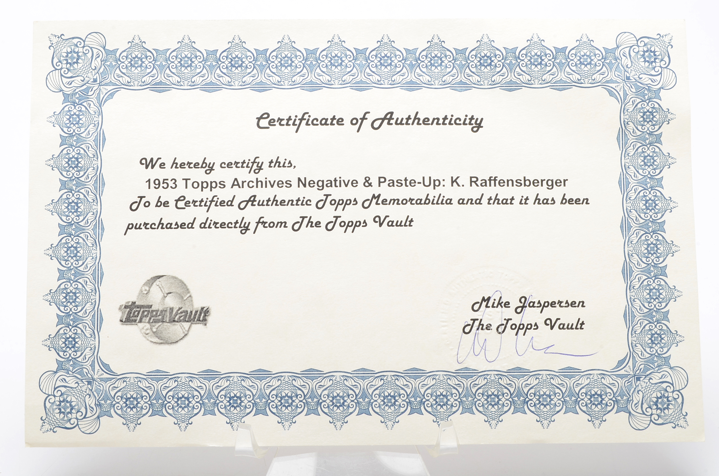 1953 Ken Raffensberger Cincinnati Reds Topps Archives Negative Baseball Card