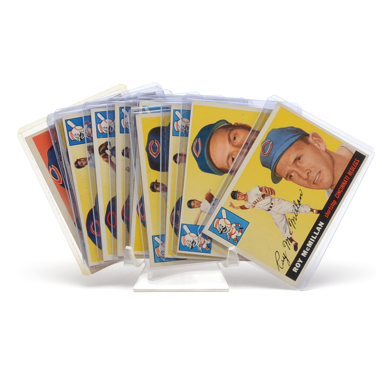 Twelve 1955 Cincinnati Reds Topps Baseball Cards