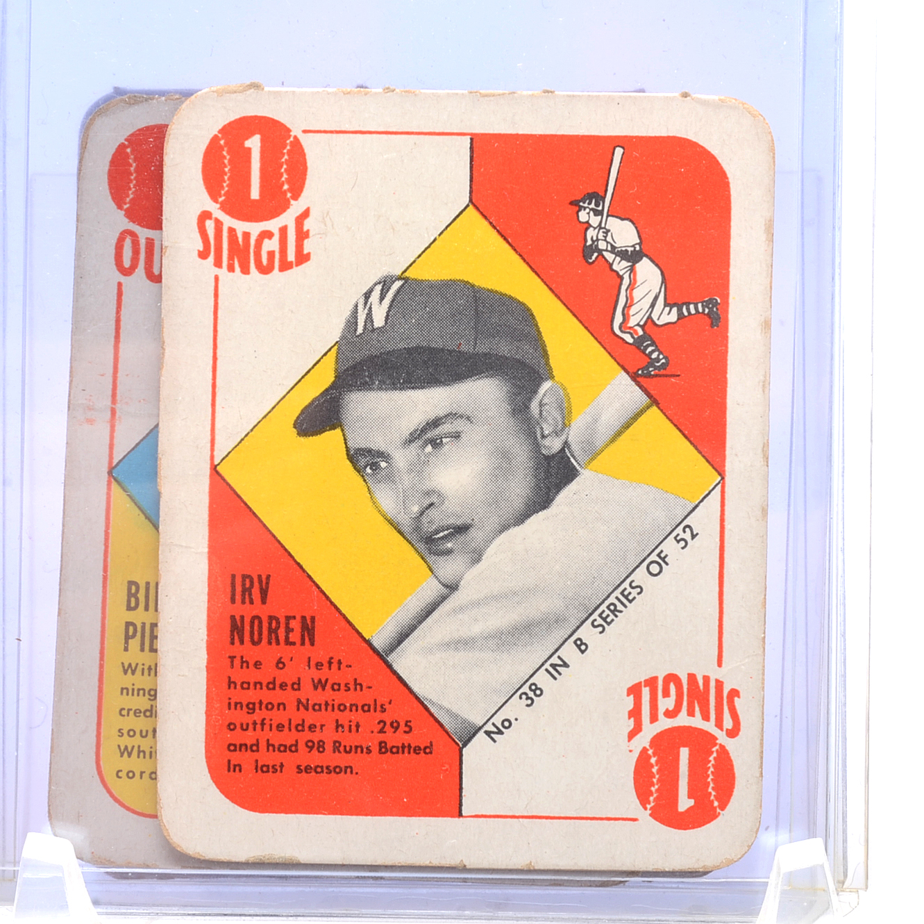 Eleven 1951 AL "Red and Blue Backs" Baseball Cards