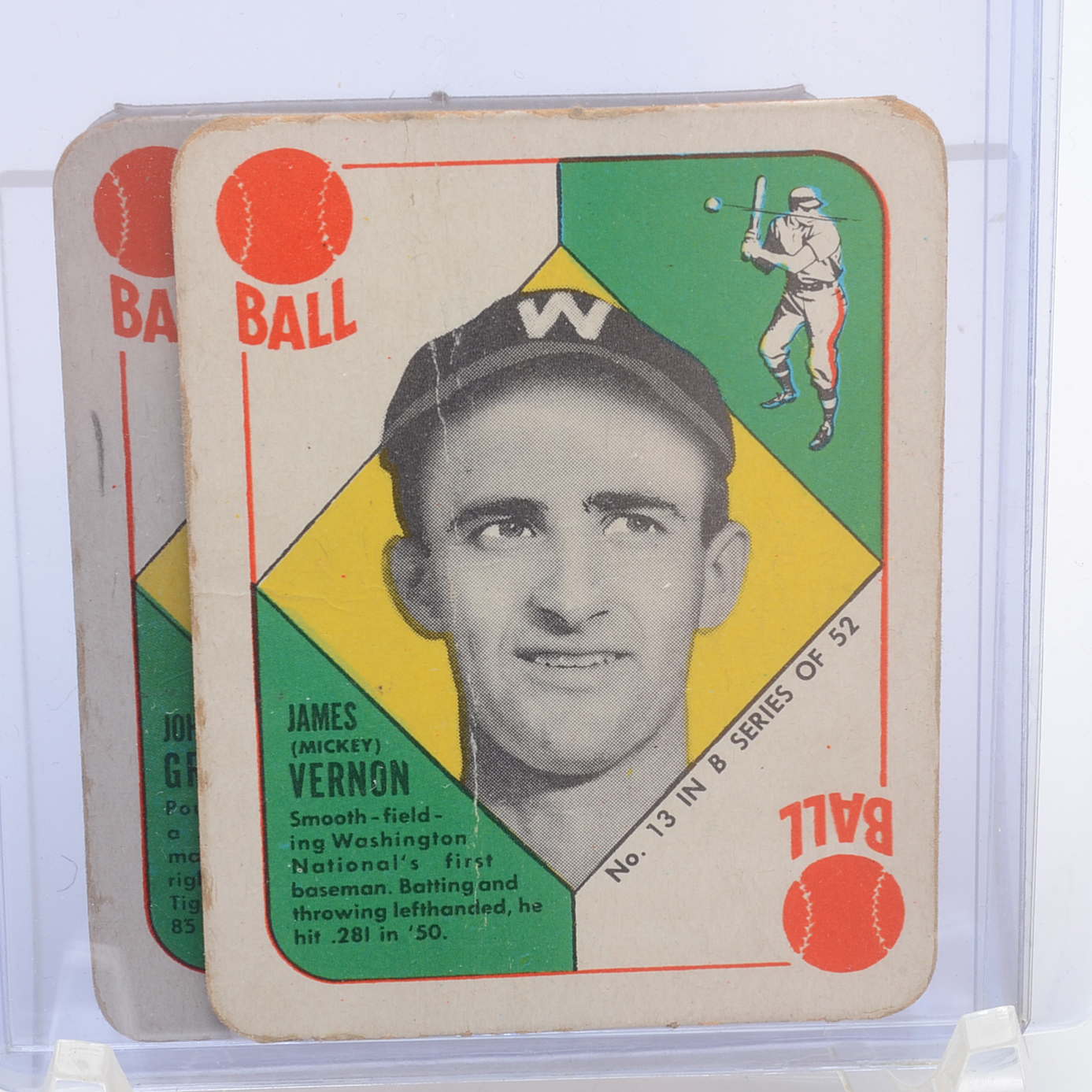 Eleven 1951 AL "Red and Blue Backs" Baseball Cards