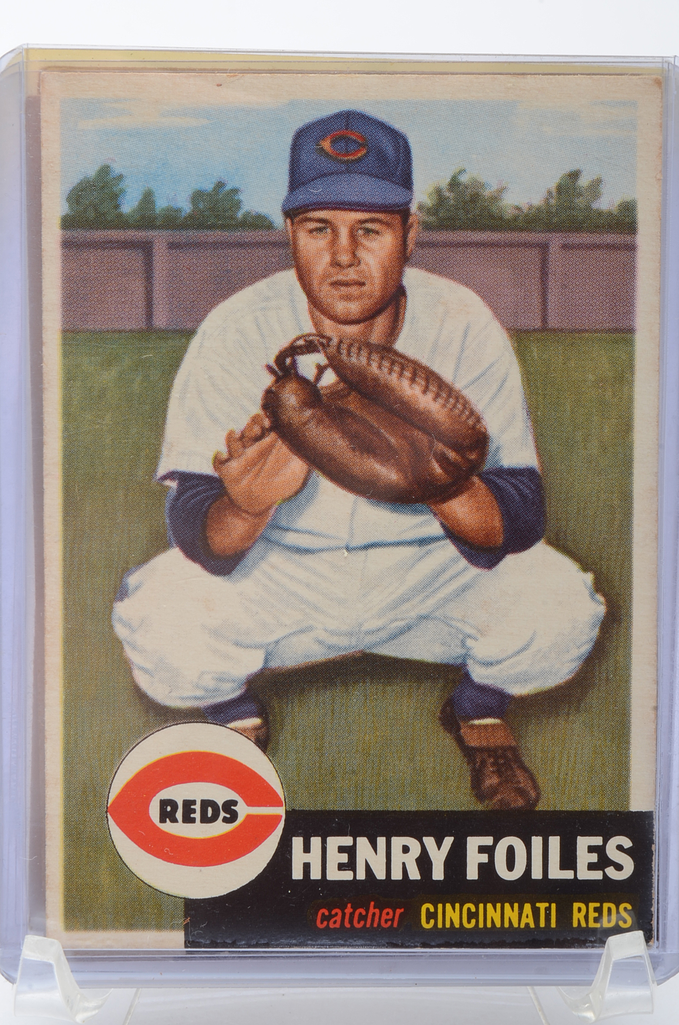 Six 1953 Cincinnati Reds Players "High Numbers" Topps Baseball Cards