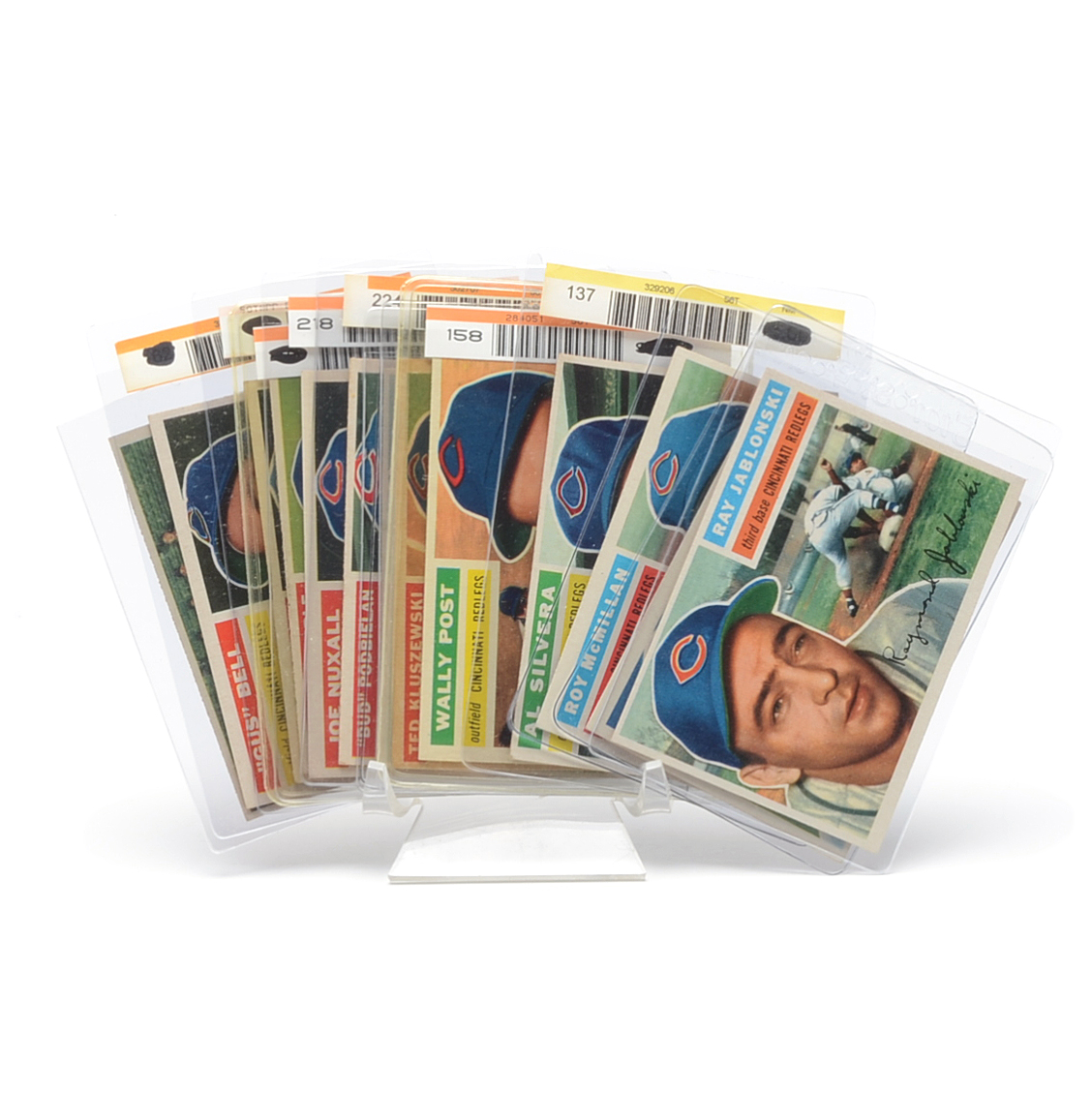 Fourteen 1956 Cincinnati Reds Players Topps Baseball Cards