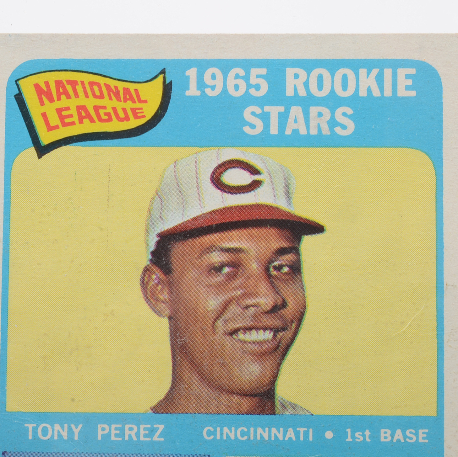 1965 Tony Perez Topps "Rookie" Baseball Card