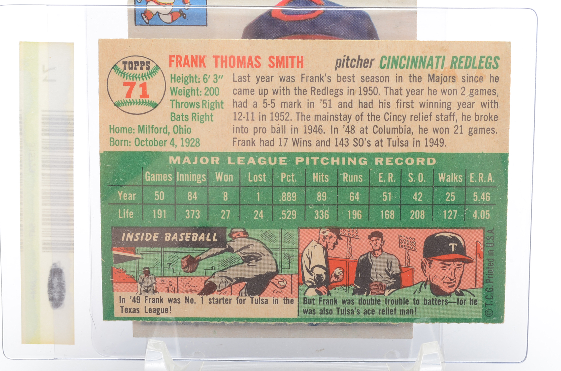 Eleven 1954 Cincinnati Reds Players Topps Basbeball Cards