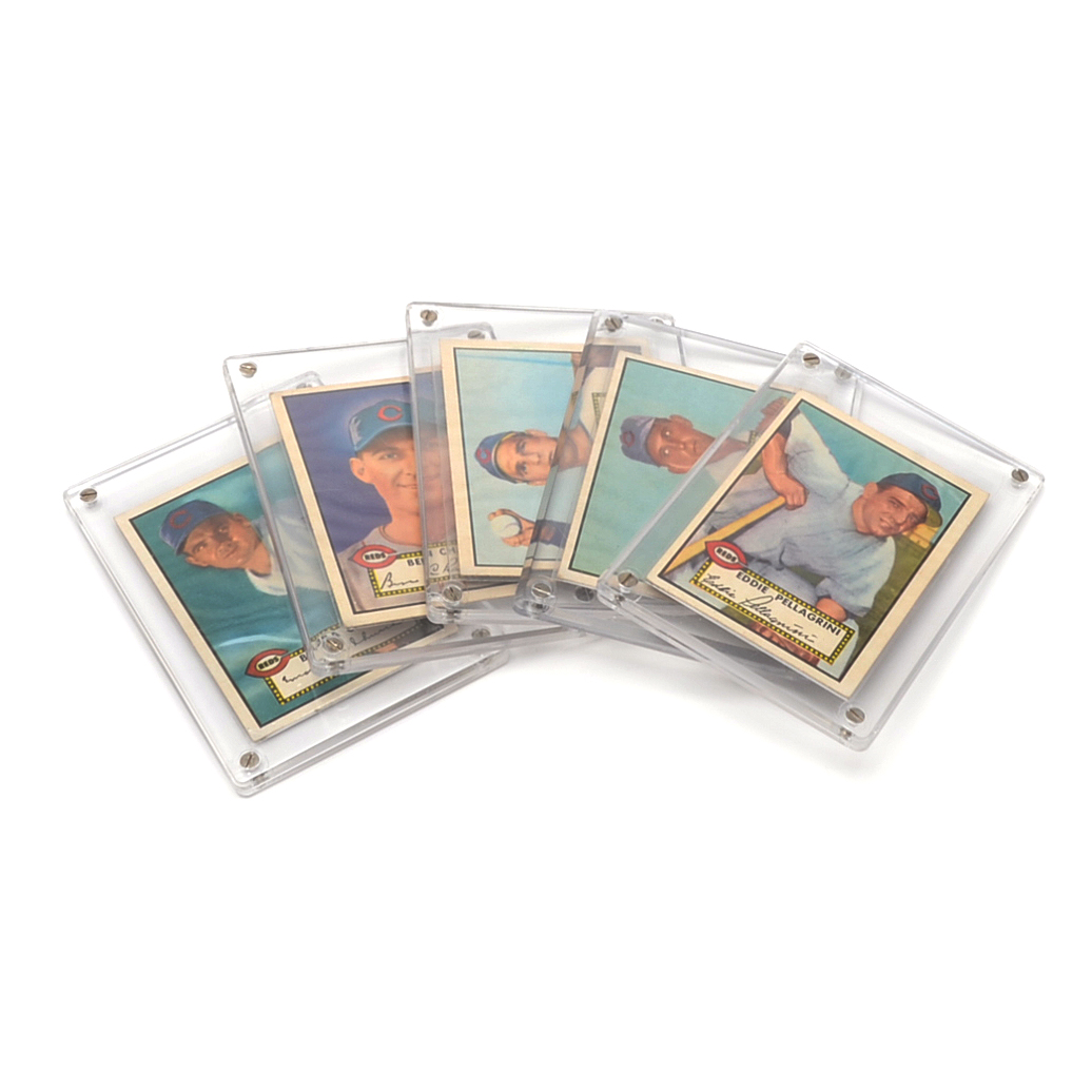 Five 1952 Cincinnati Reds Topps "High Number" Players Baseball Cards