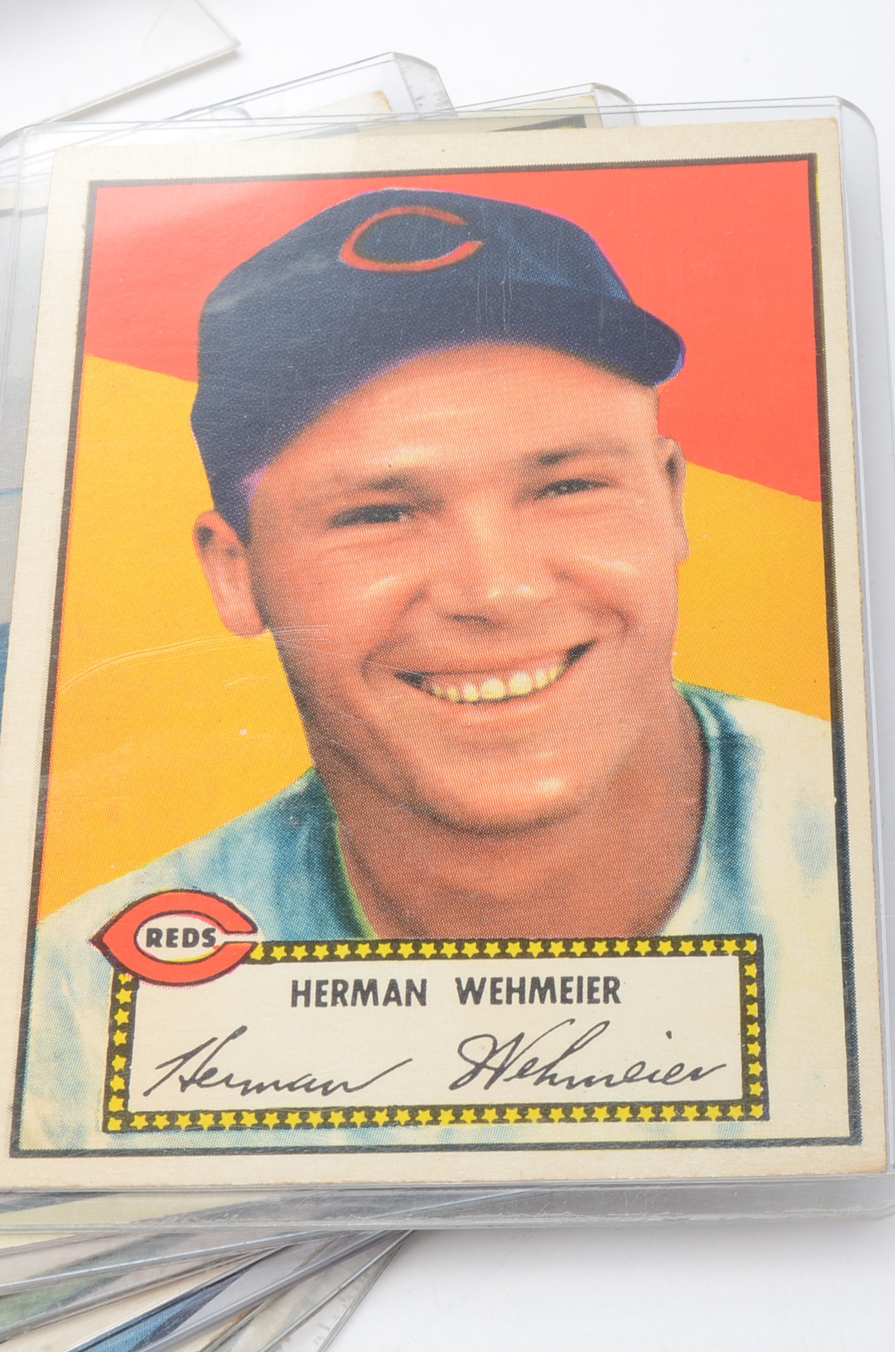 Nine 1952 Cincinnati Reds Topps Player Baseball Cards