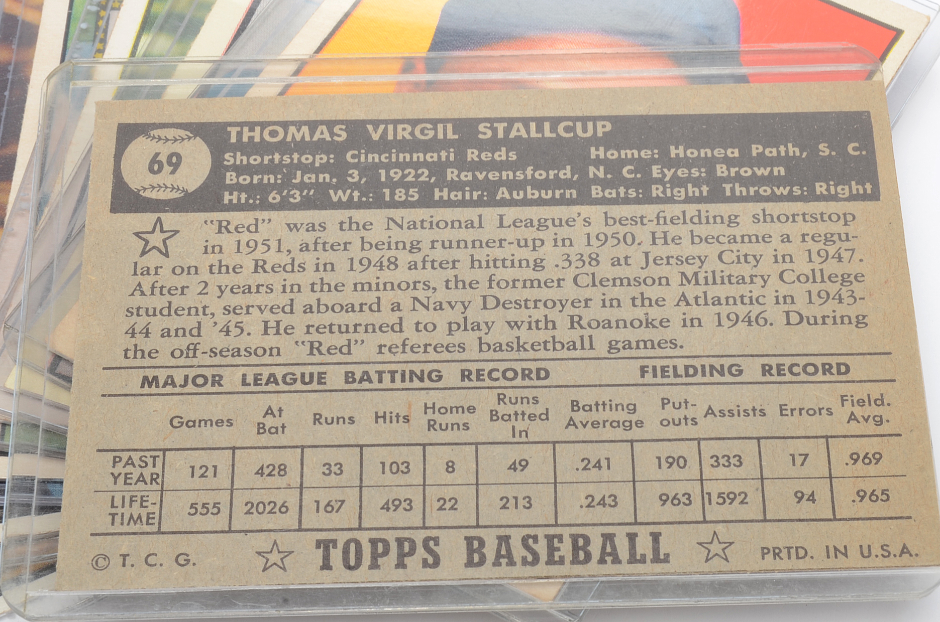 Nine 1952 Cincinnati Reds Topps Player Baseball Cards