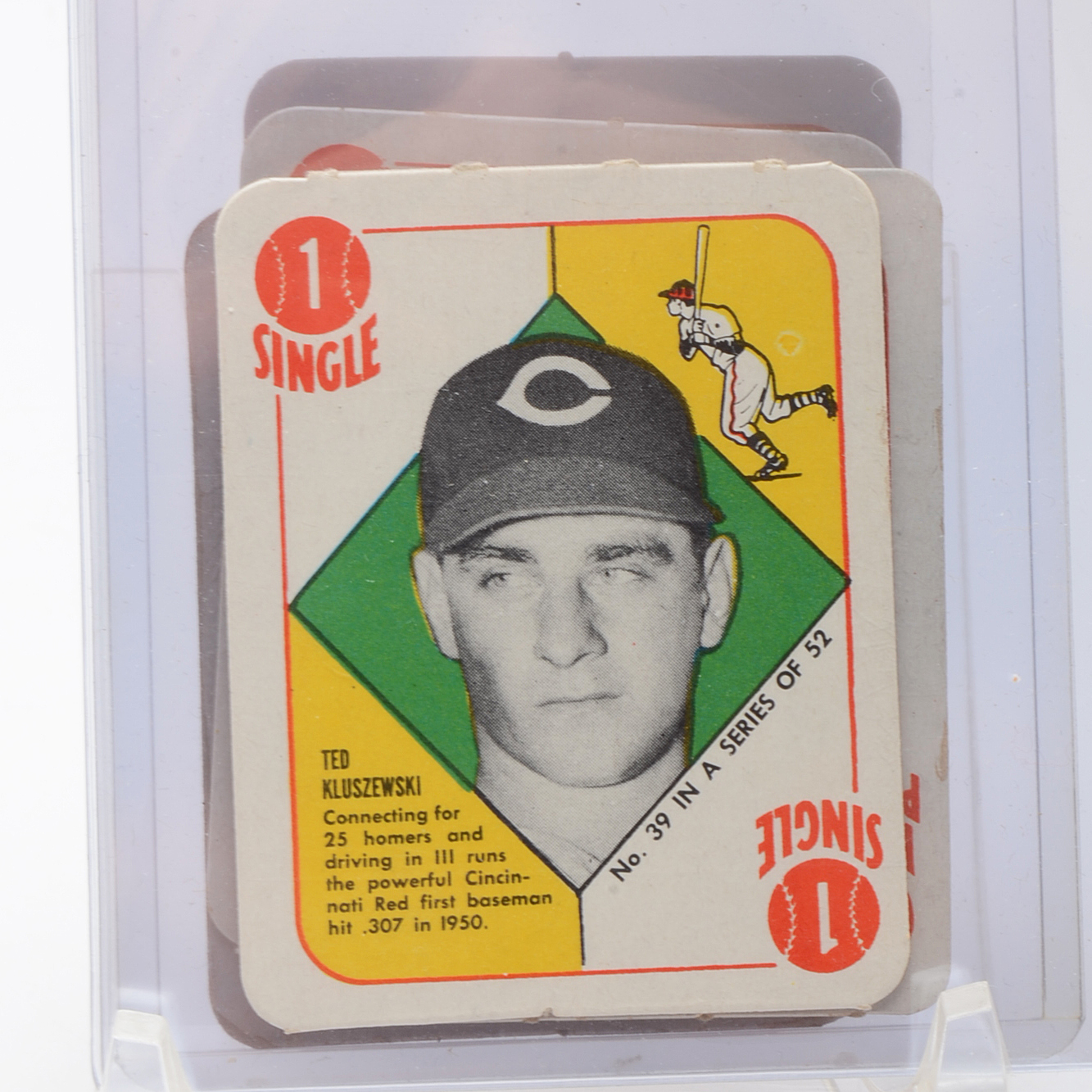 Six 1951 Cincinnati Reds Topps "Red Backs" Baseball Card