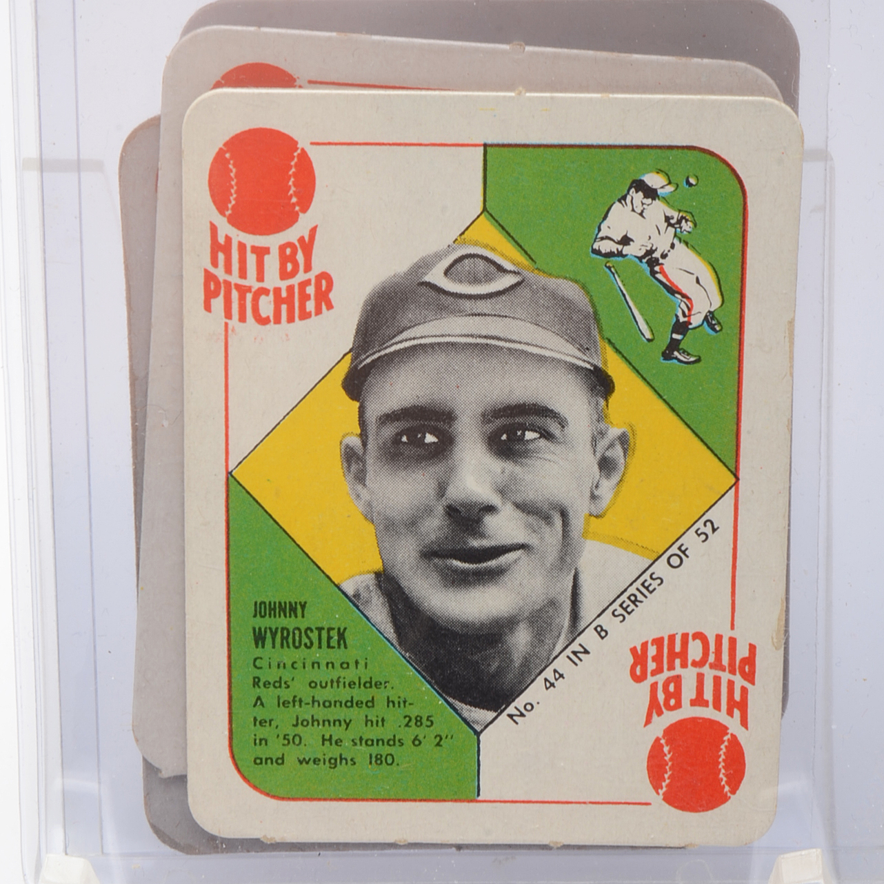 Six 1951 Cincinnati Reds Topps "Red Backs" Baseball Card